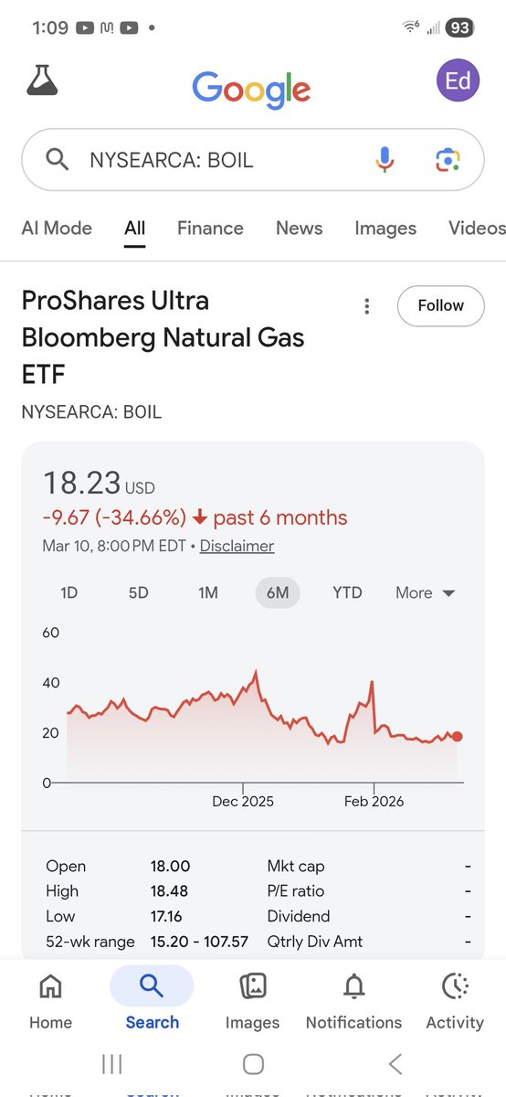 Interedt NG price graph
