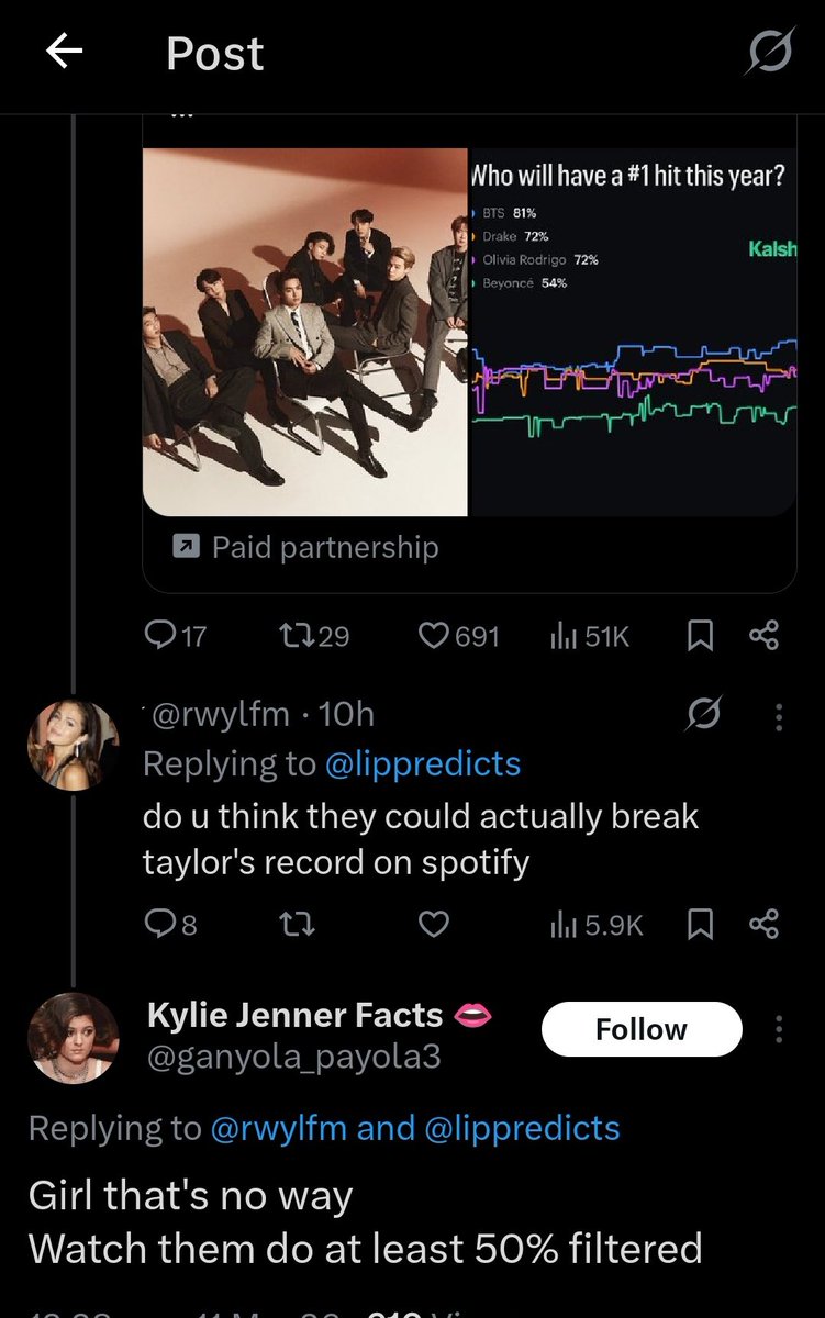 Jeon_RM_2013's tweet photo. Can't even say anything cuz it's true...😮‍💨 Stream properly guys. Spotify always did dirty to us but we need to stream properly too. https://t.co/nQdFkTrKnk