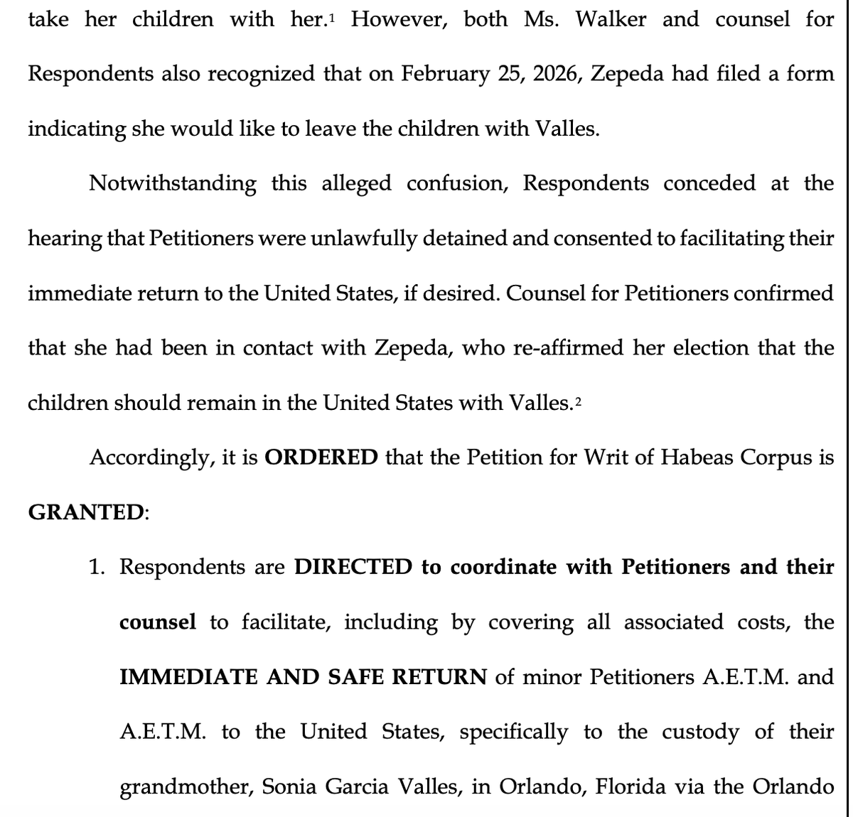 kyledcheney's tweet photo. 👀 ICE deported two U.S. citizen children with their mother to Guatemala, even though she had apparently elected to leave them with their grandmother in Florida. 

The govt is now arranging their return under court order: https://t.co/leLimva6WR https://t.co/vXupKa2RlO