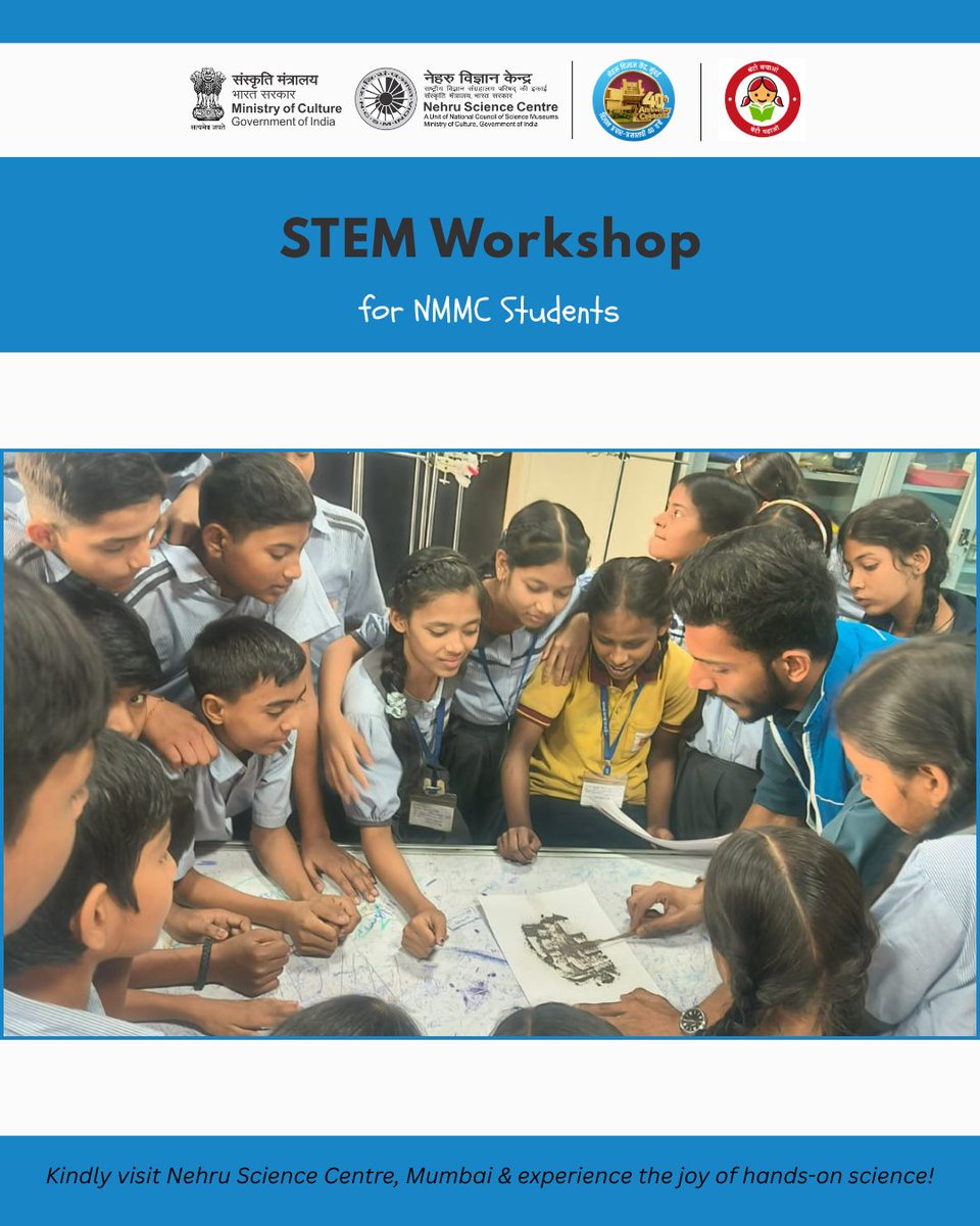 NSCMumbai's tweet image. STEM Workshop in Action!
Students from NMMC explored and learned about Magnetism by performing experiments themselves during the STEM Workshop conducted by Nehru Science Centre in collaboration with Tata Consulting Engineers.
#HandsOnLearning #scienceeducation #nehrusciencecentre