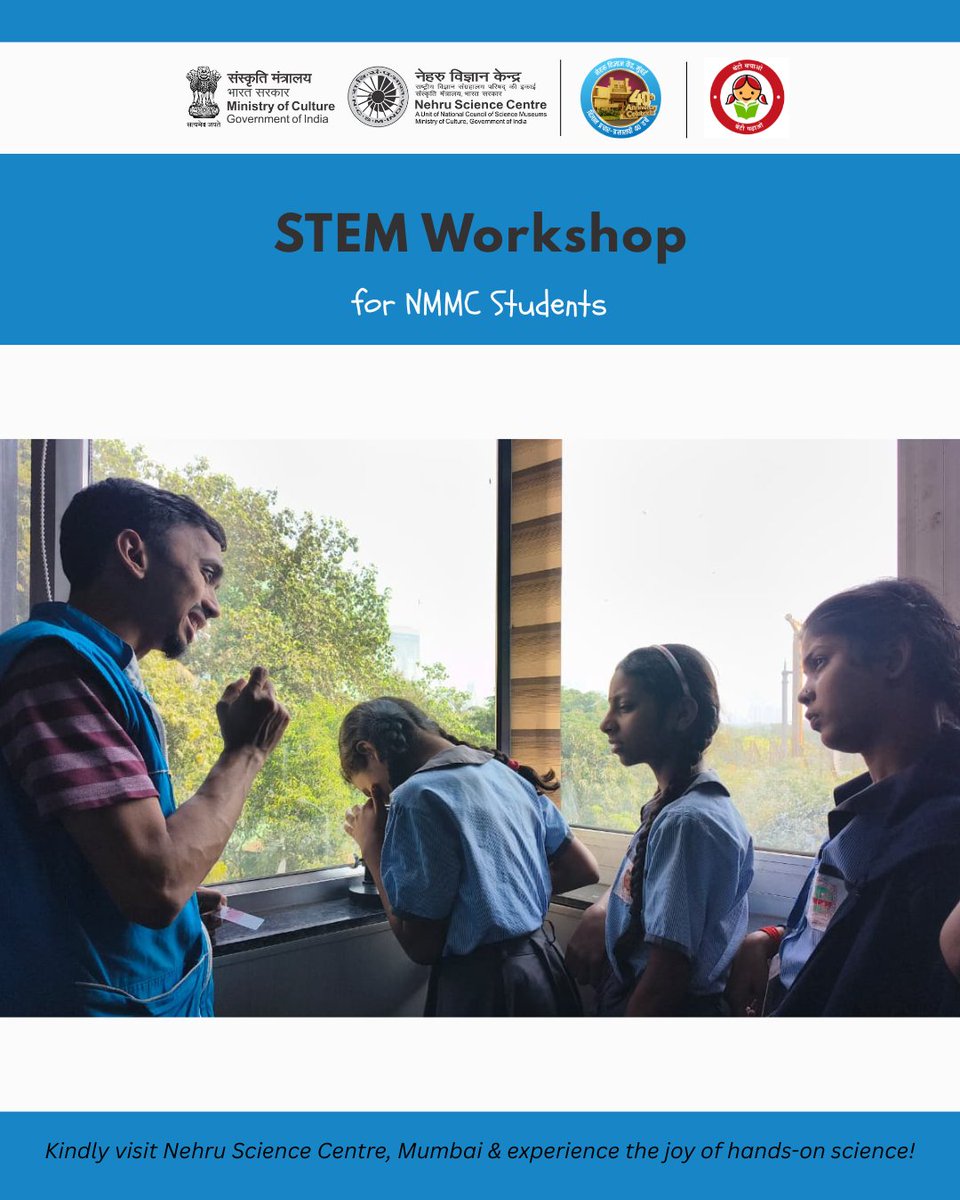NSCMumbai's tweet image. STEM Workshop in Action!

#HandsOnLearning #scienceeducation #nehrusciencecentre #learningbydoing