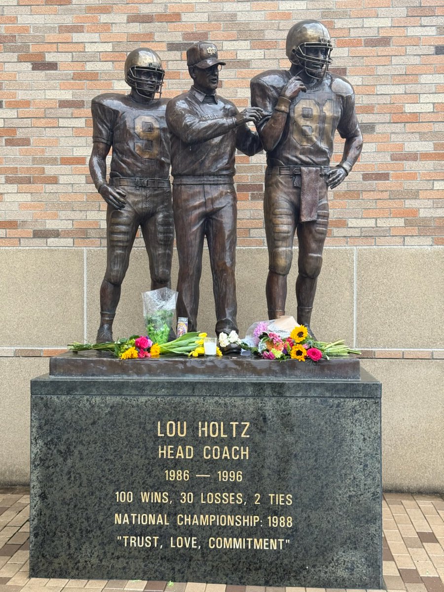 astriche's tweet photo. When Coach Holtz died, I thought about pilgrimage—on ND's campus. a walk to the Grotto, a pause before a sculpture, or a visit to Holtz’s own statue. That inspired the book I wrote during the pandemic: caminos on campus, 
https://t.co/WZ3i74V4Mz https://t.co/3CN9P1Gt7i