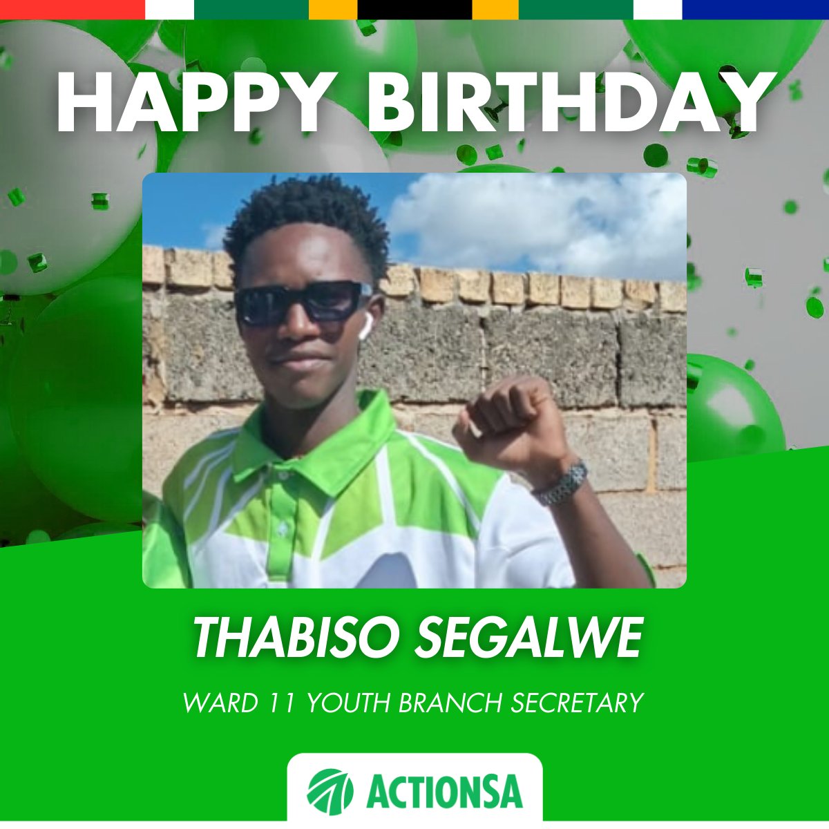 ActionSA_MC's tweet photo. Happy Birthday to one of our most active leaders 💚🎊🎊✅️ https://t.co/T8uOPfCvve