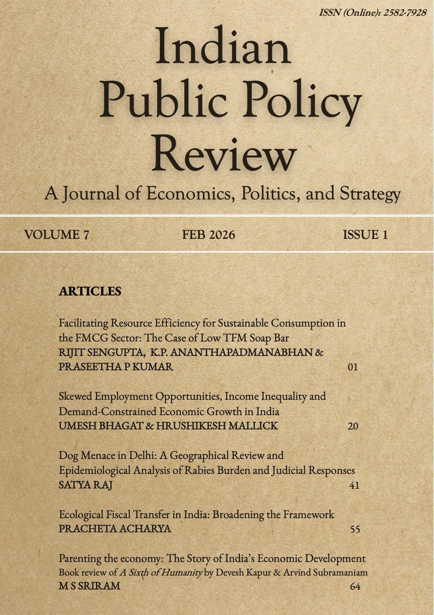 Indian Public Policy Review tweet media