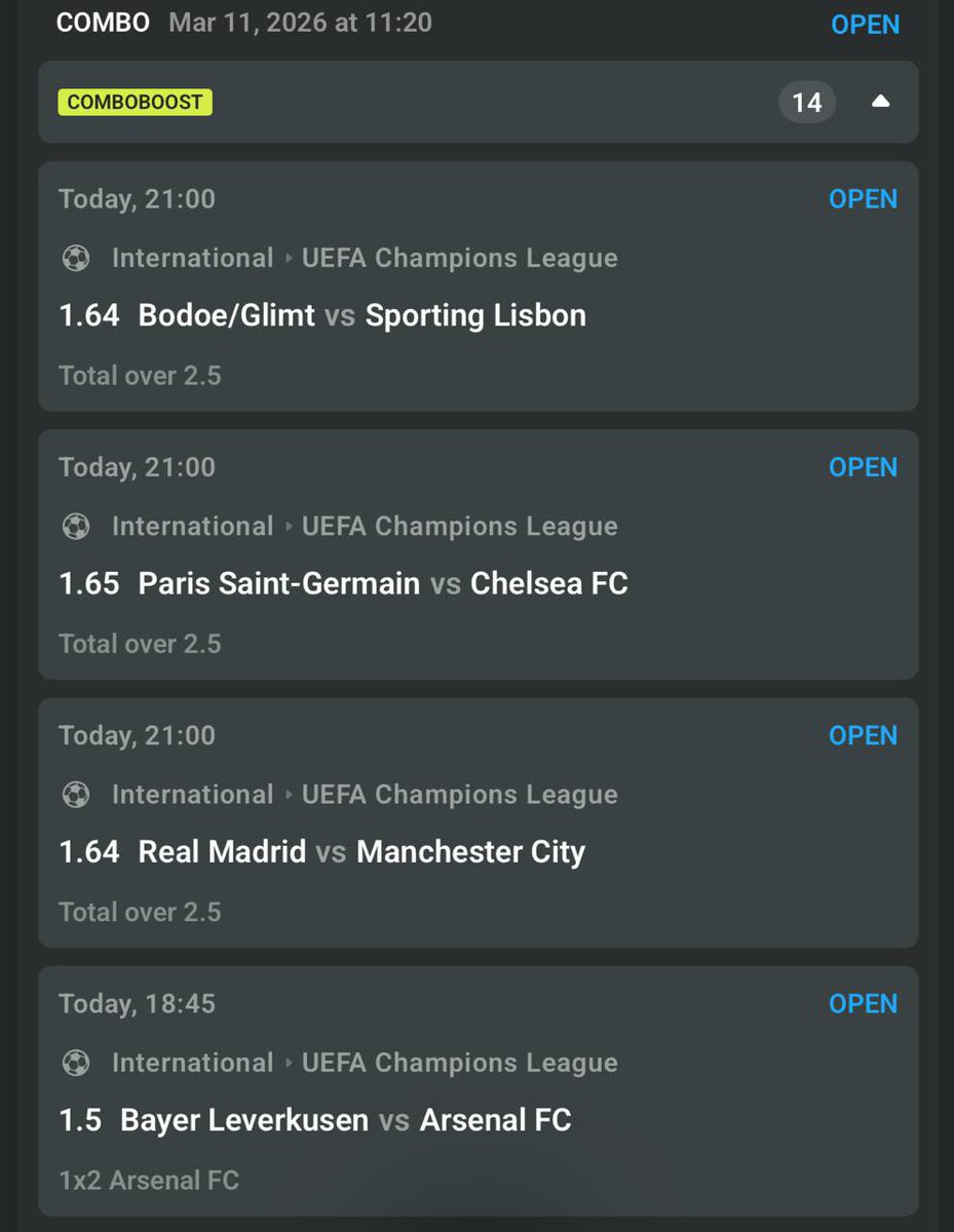 BOOOOOOOOM  💥 ON JB.COM 

CODES 👇👇👇

E0F5D7A - 200 ODDS
CBD2F8E - 50 ODDS
84756D9 - 10 ODDS 

Register on JB.COM now with the link: 👇👇👇👇

partnerbcgame.com/vslhfvvi8

STAKE RESPONSIBLY🔞