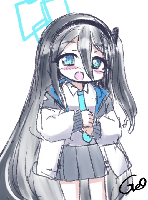 さっくりとアリスちゃん ほんまいい子 ケイと姉妹になれてよかった・・・(';ω;`) #ブルアカ #天童アリス