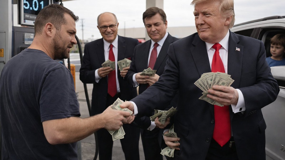 GrandpaSnarky's tweet photo. TRUMP RUNS FOREIGN POLICY LIKE A DRUNK GUY THROWING DARTS AT A MAP BLINDFOLDED.
 
THE DIFFERENCE IS: EVERY TIME A DART LANDS, YOUR GROCERY BILL GOES UP AND HIS BANK ACCOUNT DOES TOO.

Call it what it is. A major cash grab of our money. Or as JFK’s sole grandson, Jack Schlossberg, puts it: “We’re getting screwed, and he’s getting rich.”

WE GET SCREWED, HE GETS RICH.

Not by a doctrine.
Not by a strategy.
Not even by a coherent thought.

It's a SPIN-THE-GLOBE PROFIT MACHINE with a Commander-in-Chief pulling the lever.

Every target. Every crisis. Every "decisive action."
The rhetorical justification changes. The commodity underneath never does: oil.
 
But here's the part that should make every American carefully study their grocery receipts.

When Trump launched the Iran war, oil blasted past $100 a barrel inside of a week.

Which means gasoline rises.

Which means fertilizer rises.

Which means food rises.

Which means food distribution trucks’ diesel fuel skyrockets.

Which means everything – every plane ticket, every mortgage rate, every box of cereal – gets more expensive.

Economists already have a name for it: a "geopolitics tax."

You didn't vote for that tax. You didn't approve it. Nobody held a press conference to explain it.

It just showed up in your wallet like an uninvited houseguest who also emptied your refrigerator (and bank account!).

That's not foreign policy. That's a COST-OF-LIVING HEIST dressed in camouflage.

Now here's the part that turns this from outrageous into something considerably darker.

While Americans watch their paychecks evaporate at the pump and the checkout line – Trump's family and business network have reportedly raked in roughly $4 billion since his return to power.

$4 BILLION.

Crypto schemes. Business ventures. Influence-adjacent arrangements that somehow keep producing money every time there's a crisis.

Funny how crises keep finding this particular president.
Say it in plain English so nobody confuses it for coincidence:
AMERICANS GET THE INFLATED PRICES; TRUMP GETS THE PROFITS.

If any ordinary citizen launched a series of economic disruptions that reliably bolstered their personal fortune while destroying their neighbors' purchasing power – we'd have a word for that: GRIFT.

A sitting president does it from the Oval Office and the financial press calls it "volatility."

TRUM WAR FOR THEM. BILLS FOR US. THAT'S NOT GEOPOLITICS – THAT'S A RACKET.

If the targets are about security, show the intelligence – declassified, verified, credible.
 
If the profits are coincidental, open the books – all of them, now, without redactions.

If neither answer comes – and, you and I know, none will – then the American taxpayer isn't funding a foreign policy.

They're funding Trump’s business model.
...
Make some noise.
Please repost this so the people still calling it 'leadership' have to explain the increasing grocery bill, the $4 billion, and the dartboard. All at once."

#TrumpForeignPolicy #WarProfiteering #OilPrices

And that's the way this grandpa and political satirist sees it.