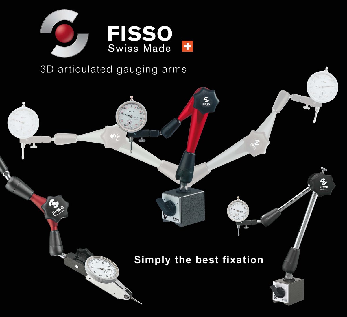 MapraTechnik's tweet photo. FISSO Baitella AG of Switzerland manufacture the highest quality range of 3D articulated gauging arms; Magnetic Dial Gauge Stands; Dial Indicator holders; Magnetic Bases for the highest precision &amp; stability.

Simply the best fixation.

Buy Online at:
https://t.co/2aLaKW4Hfs https://t.co/P2UHggRmPk