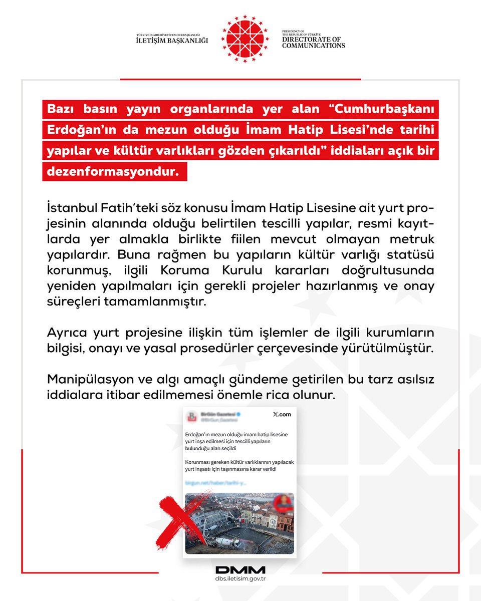 Dezenformasyonla Mücadele Merkezi tweet media