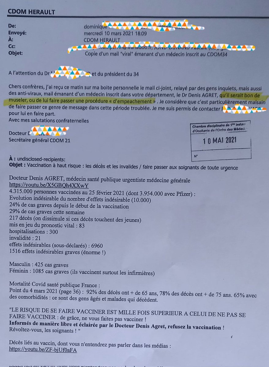 QuentinCad31672's tweet photo. Chapitre 157 : Le Système a Peur  Radiation Cassée, Mais la Chasse Continue ! Denis Agret Réintégré, Big Pharma Tremble 🔥

Le Système tremble quand un seul médecin refuse de fermer sa gueule. Denis Agret, ce rebelle montpelliérain qu’on voulait effacer, vient de se faire recasser la radiation par le Conseil d’État le 30 décembre 2025. 
Vice de procédure flagrant : on a oublié de lui notifier le droit de se taire. Classique. Ils trichent même sur la forme quand le fond les expose. 😈

Depuis 2021, ARS, Ordre des médecins, Ministère : harcèlement moral, financier, juridique. Mail discriminatoire France entière en février 2026 pour le blacklister. 
Didier Jaffre, ex-directeur Occitanie catapulté au ministère, signe la chasse. 
Peur panique. 
Pourquoi ? 
Parce que les faits s’entêtent : myocardites, thromboses, troubles neurologiques listés ANSM/EMA après des milliards de doses. 
Les vaccins COVID n’étaient pas le miracle vendu, mais un produit à risques graves minimisés, profits maximisés. 💉

Big Pharma & État menteurs ? 
Check les rapports officiels 2012-2022 : effets indésirables graves chez les enfants vaccinés obligatoirement. 
Denis Agret les a hurlés. On l’a muselé. Aujourd’hui il respire à nouveau. Victoire provisoire, mais symbole : le mensonge vaccinal craquelle. 🏴‍☠️

Soutien sans faille, Denis. 
Le vrai crime, c’est de soigner la vérité. #AgretInnocent #BigPharmaExposed #VaccinsMensonges @AgretDenis  
La suite au prochain chapitre… quand ils retenteront le coup. 👁️‍🗨️