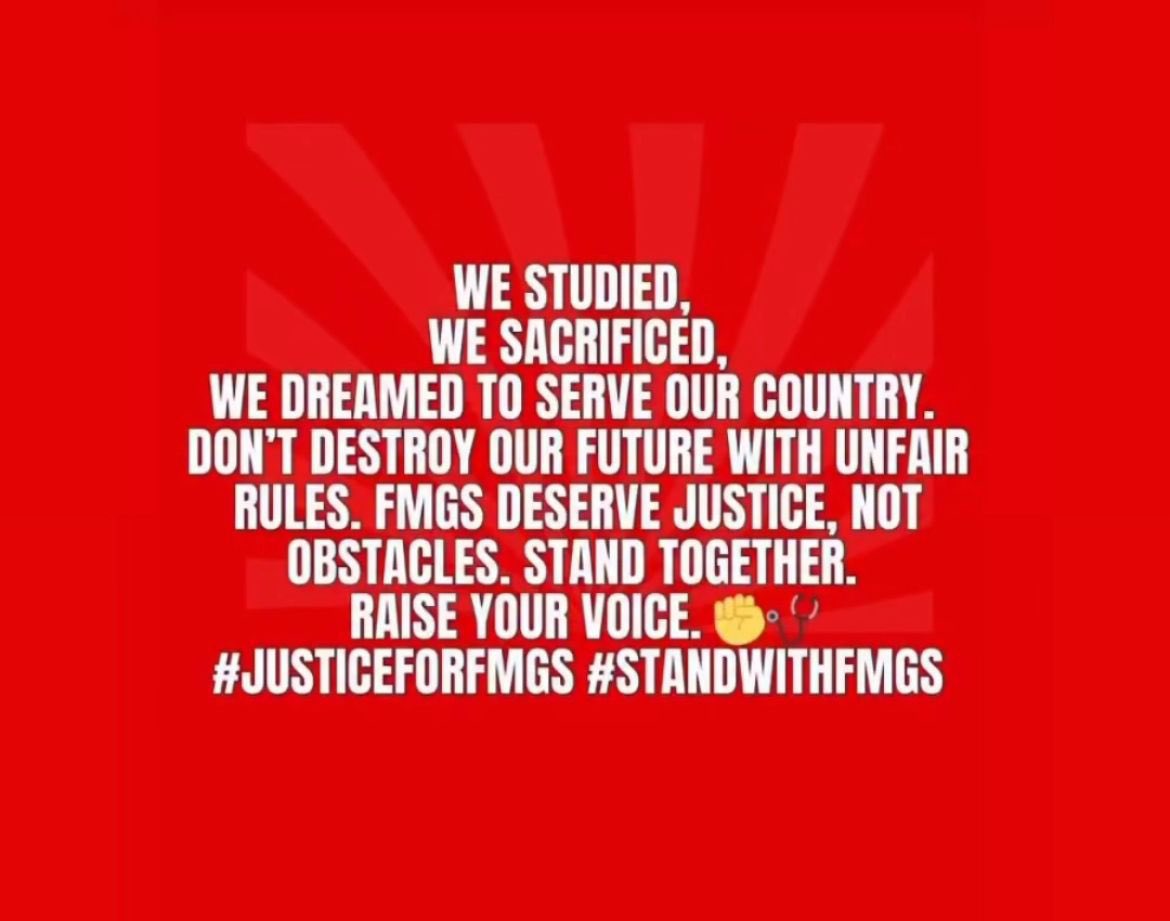 rajatsharda25's tweet photo. All FMG students should unite to stop the injustice against our community.
#JusticeForFMG #withdrawNMCnotice
@PMOIndia 
@MoHFW_INDIA 
@NMC_BHARAT 
@official_afa_
@KabilaFMGs 
@ndtvindia 
@nitishrajput 
@amitkilhor https://t.co/sSYY60CDxu