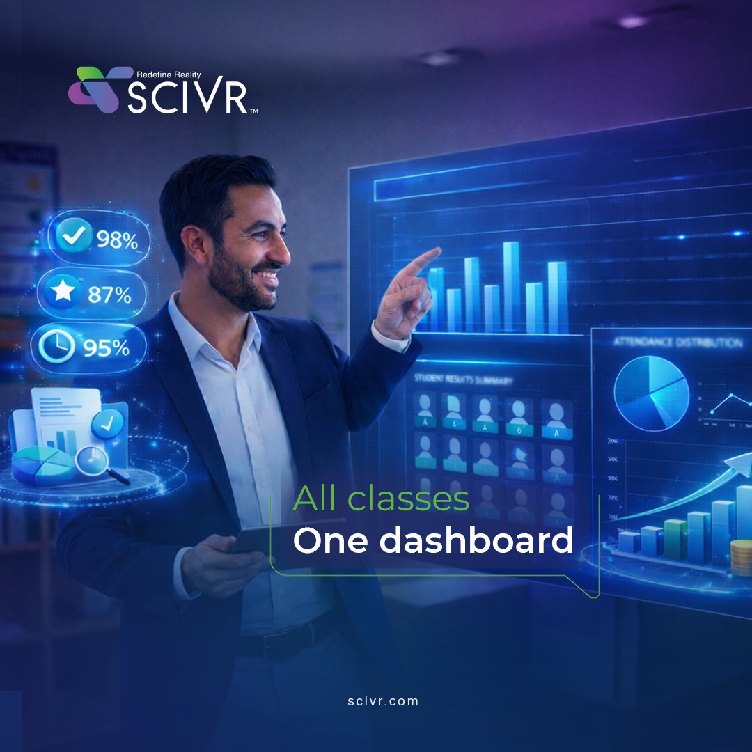 scivr12170's tweet image. Smart content needs smart management. With SCIVR, schools can assign experiences, manage classes, and track student performance—all from one clear dashboard.  Start your free trial today: scivr.com #SCIVR #EdTech #LearningManagement #VRinEducation #ImmersiveLearning