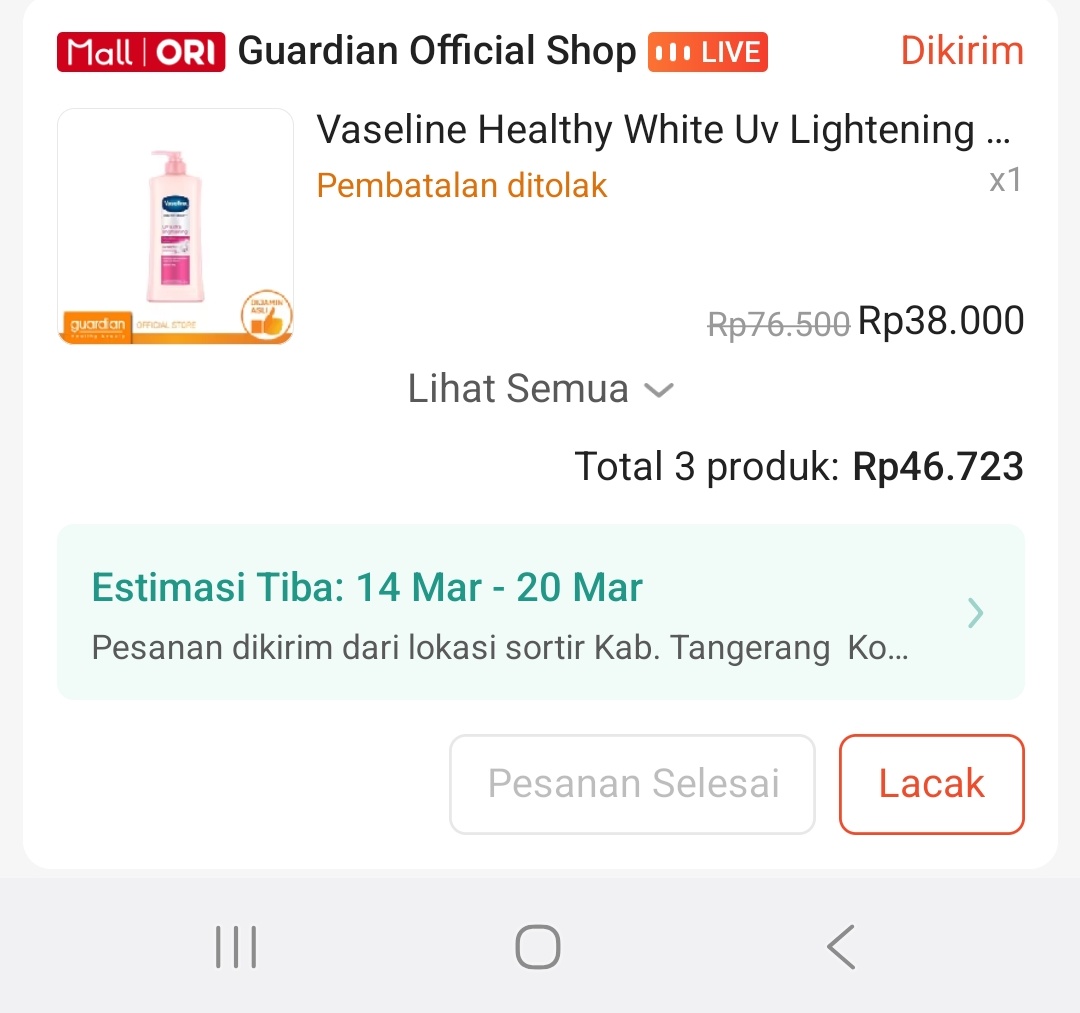 _loverae__'s tweet photo. @tanyarlfes Aku CO tangggal 6 nder sampai tanggal 8 belum dikirim, setelah aku ajukan pembatalan baru tuh dikirim https://t.co/YnJi3KIwRB