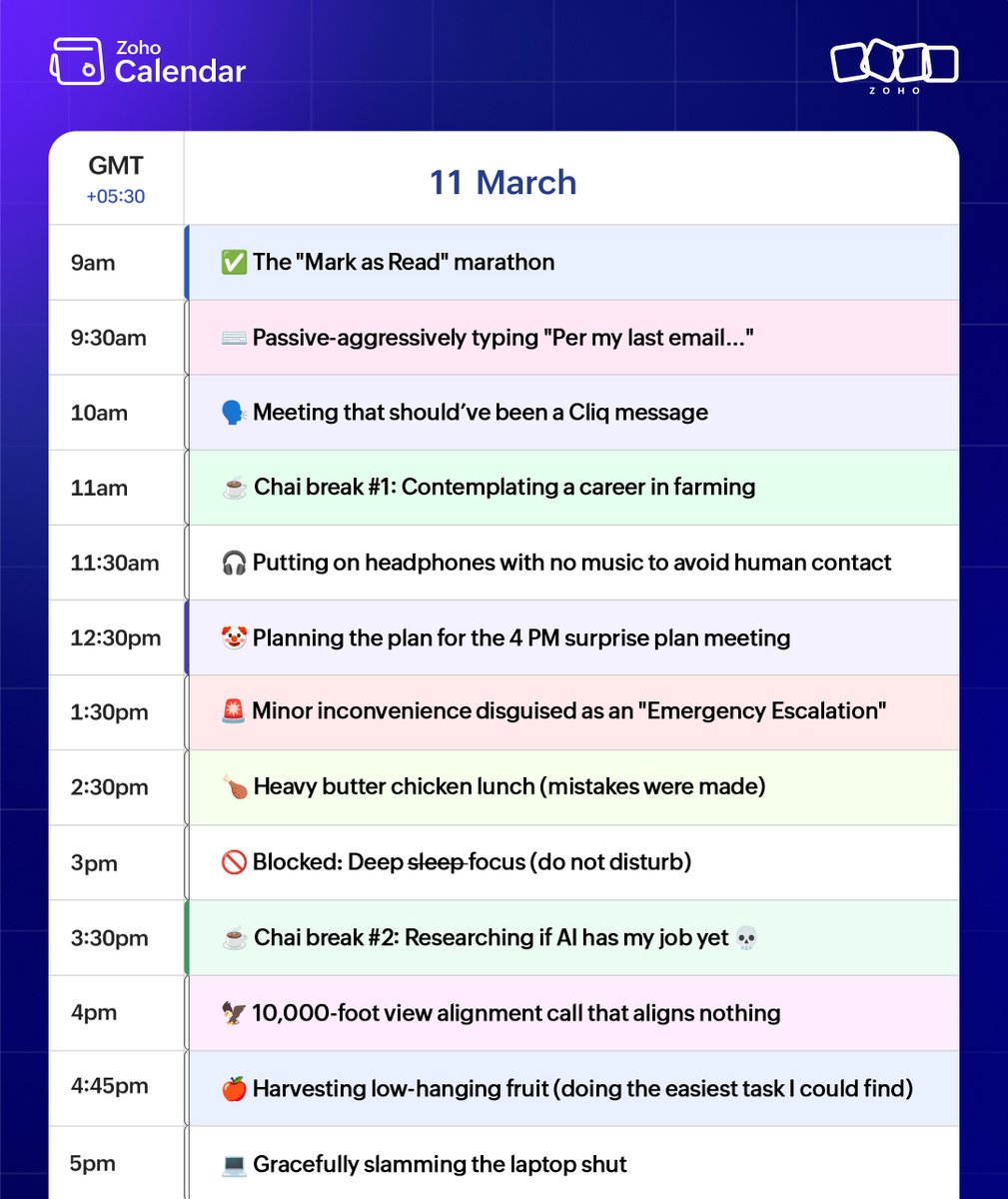 Zoho Calendar tweet media