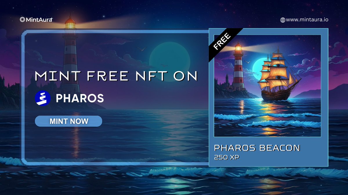 Mint Free Nft on Pharos Testnet

🔗 Pharos Beacon: mintaura.io/pharos.beacon

Retweet &amp; Comment Wallet Address 🎁