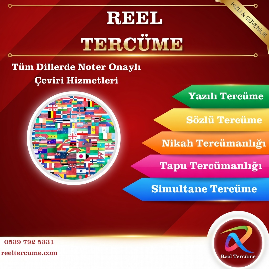 ReelTercume's tweet photo. Hızlı • Doğru • Noter Onaylı Tercüme Hizmetleri için,
Reel Tercüme her zaman yanınızda..
+90 539 792 53 31
#Tercüme #ÇeviriHizmeti #YeminliTercüme #Çeviri #ReelTercüme https://t.co/3dzGV5Ubj9