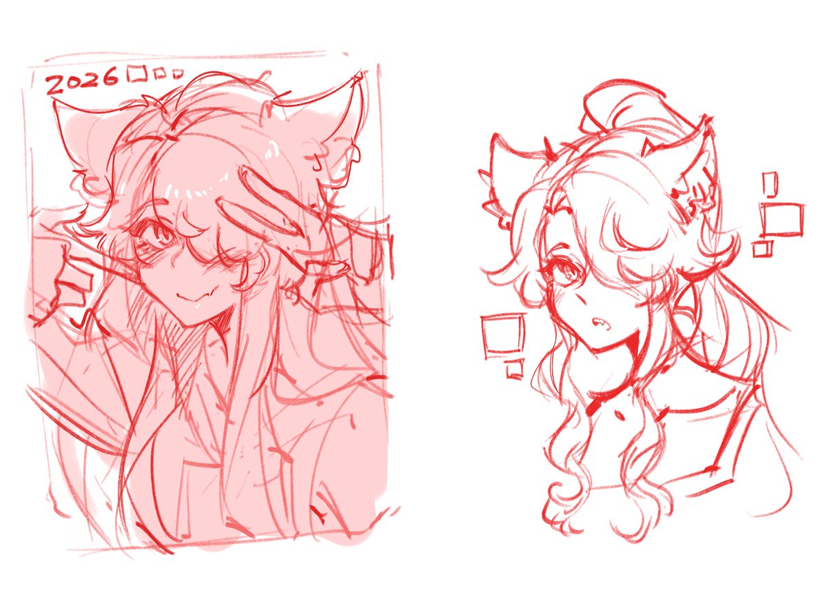 First warm ups &amp; sketches of 2026. Hi! *im still alive*