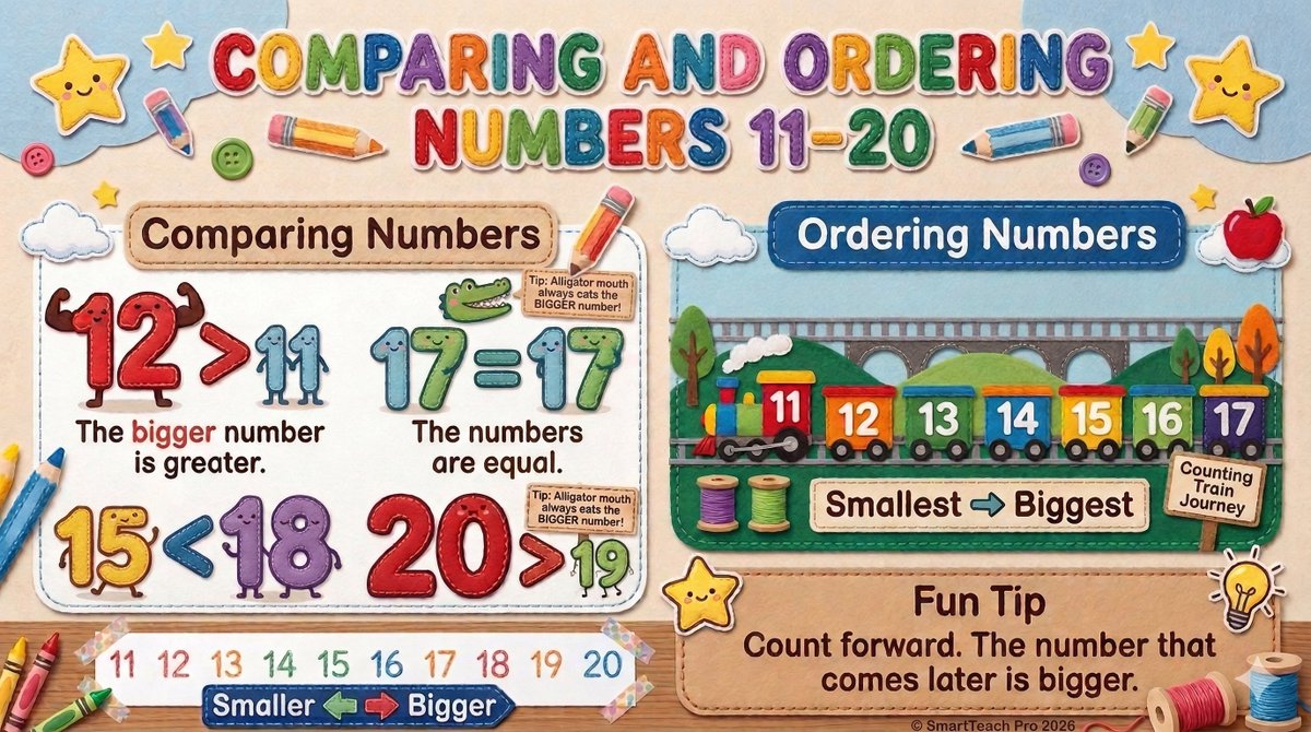 sfleesrikduedu1's tweet image. SmartTeach Pro📷

✨ Learning Numbers 11–20 Made Fun!
✨ Belajar Nombor 11–20 Dengan Cara Menyeronokkan!
✨ 让孩子轻松学习 11–20 的数字比较与排序！
#mathsforkids #PrimaryMaths #FunLearning #teacherlife #edtech #VisualLearning #mathsclass #viralreelschallenge #viralvideochallenge