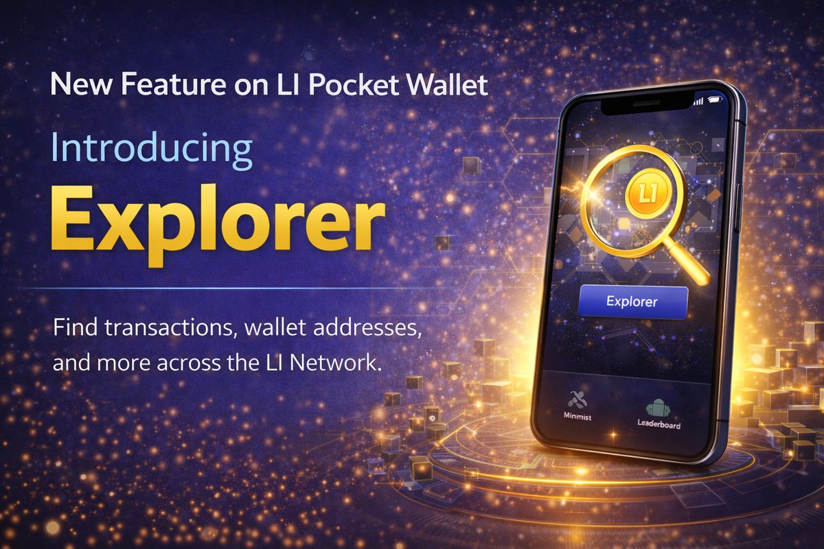 LInetworkAPP's tweet photo. New Feature on LI Pocket Wallet
Now you can explore the LI Network directly from your wallet.
Track transactions, monitor activity, and stay transparent with the network.
-Check transactions
-View network activity
-Explore the LI ecosystem
#LINetwork #LICoin #Web3 #Blockchain https://t.co/q0jER0Rrpn