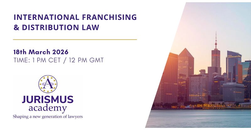 eurojuris's tweet photo. 📢 𝗢𝗻𝗲 𝘄𝗲𝗲𝗸 𝘁𝗼 𝗴𝗼!

Join our next #JurismusAcademy webinar on International Franchising &amp; Distribution Law with Stijn Claeys.

👉 Register here: https://t.co/oehgUrlpnS

#Jurismus #Eurojuris #YoungLawyers https://t.co/4Tm0irqUoL