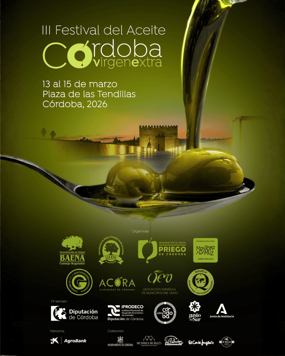 La DOP Priego de Córdoba estará presente en el III Festival Córdoba Virgen Extra.

Nos encontrarás en el stand 17A, donde podrás:

#DOPPriegoDeCórdoba #AOVE #AceiteDeOlivaVirgenExtra #ElMejorAceiteDelMundo