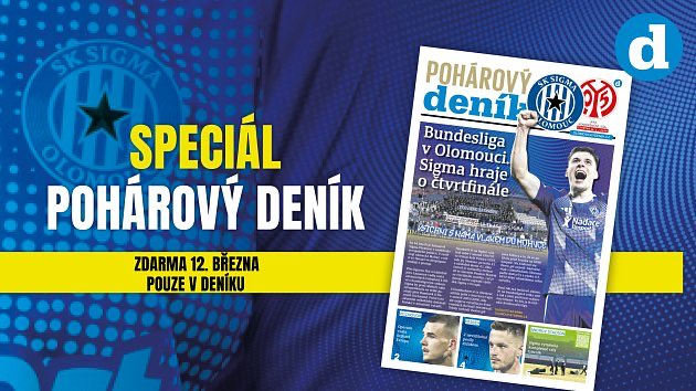 Pohárový deník <a href="/SKSigmaOlomouc/">SK Sigma Olomouc</a> s číslem 4, už zítra v <a href="/olomouckydenik/">Olomoucký deník</a>