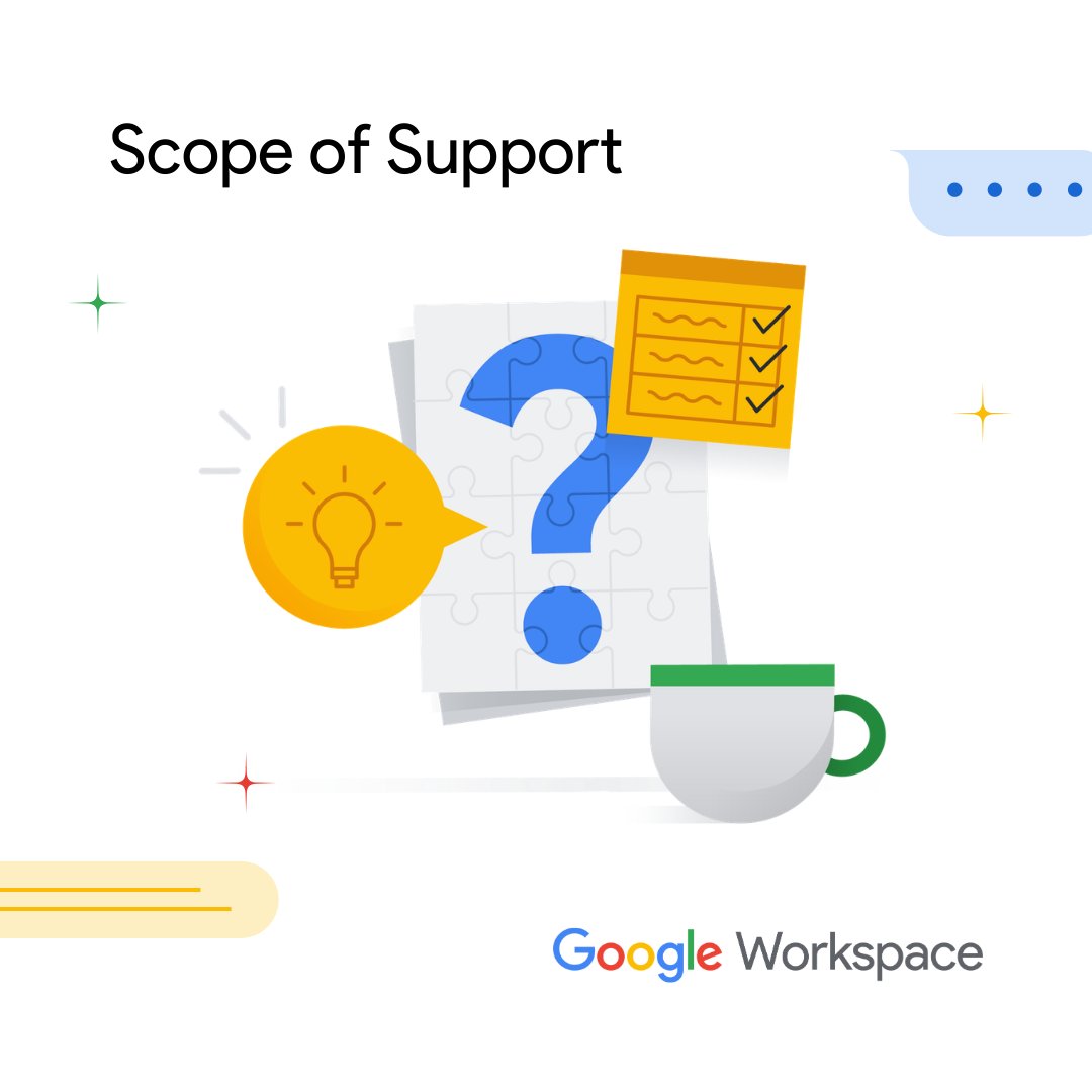 AskWorkspace's tweet image. #GoogleWorkspace Admins, we’re here for you! From migrations to API sync, get the support you need for core services.

Check our support scope to see how we can help your team: goo.gle/3P5hRI4 #Support