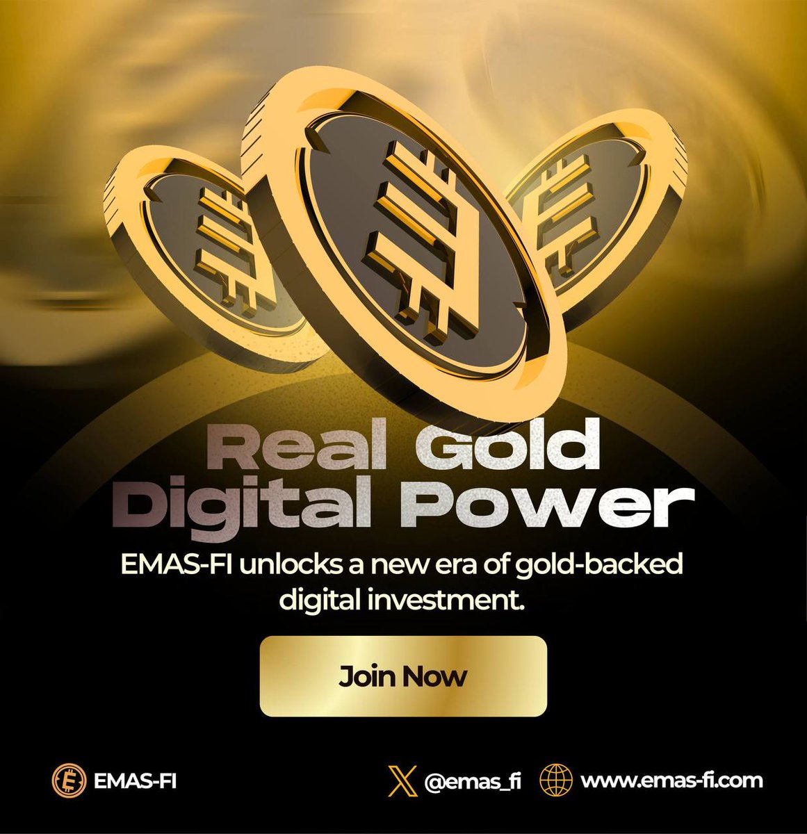 emas_fi's tweet photo. The EmasFi presale is still live and it’s bringing gold into the Web3 era. 🪙💛

Gold has always been a symbol of real value and stability. Now EmasFi is working to connect that timeless asset with the power of blockchain.

By combining gold-backed value with DeFi innovation, EmasFi aims to create a stronger bridge between traditional wealth and the future of finance.

The presale is your chance to get in early before wider adoption begins.

Secure your position while the opportunity is still golden. ⭐️
https://t.co/TMJVL75sJL