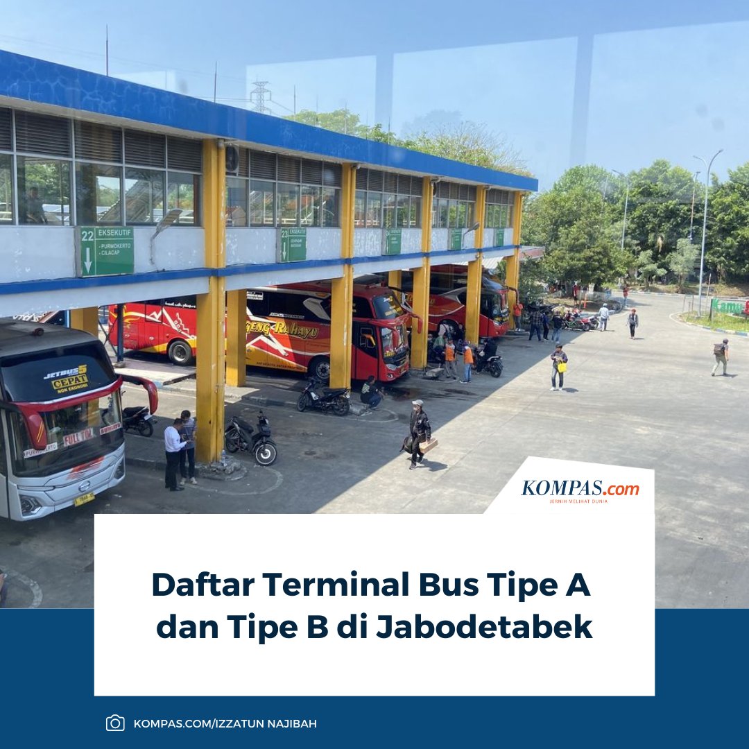 kompascom's tweet image. Bus AKAP masih menjadi pilihan banyak orang untuk mudik Lebaran. Terdapat tiga tipe terminal bus yang ditetapkan dalam aturan, yakni terminal tipe A, B, dan C.

Baca Selengkapnya 👇🏻
otomotif.kompas.com/read/2026/03/1… 

~NA #MudikLebaran #BusAKAP #TerminalBus