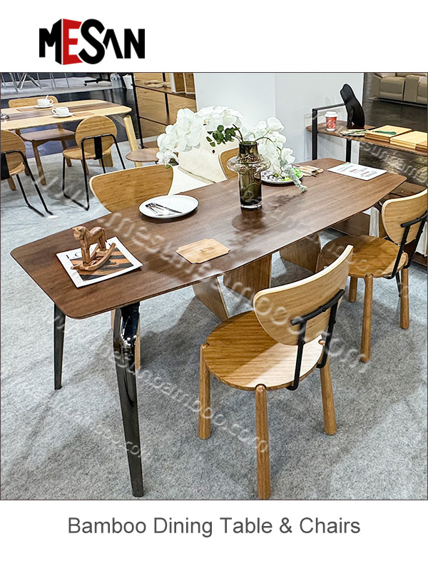 MesunBamboo's tweet image. #Modernbamboo #diningtables &amp;amp; #chairs are suitable for #homes &amp;amp; #restaurants. The #bamboodiningtables are made of #strandwovenbamboo #panels with carbonized color that are #sustainable &amp;amp; durable. The #diningchairs are made of mixed #bambooveneers, #boards, #dowels &amp;amp; black iron.