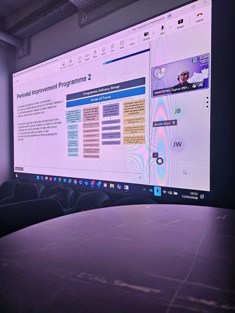 HealthInnovWM's tweet photo. Next up, we’re joined by Gaynor Armstrong who is sharing an update on the Perinatal Improvement Programme.

Looking forward to hearing the latest progress, insights and priorities as work continues across the Midlands to improve safety and outcomes for mothers and babies.
#MatNeo https://t.co/l5vOFBQg1e