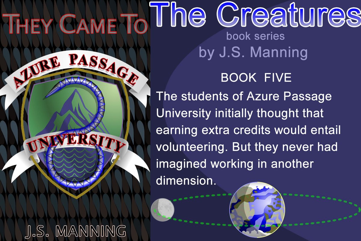JSManning_books's tweet photo. I am launching my latest instalment to โThe Creaturesโ book series. To celebrate, I am giving away free copies on Kindle for 5 days. - They Came To Azure Passage University https://t.co/CT48dtCWNK - #ebook #KindleUnlimited #kindlebooks #scifi #SciFiChat #KindleBargain #freebooks https://t.co/cUs4uyvb19