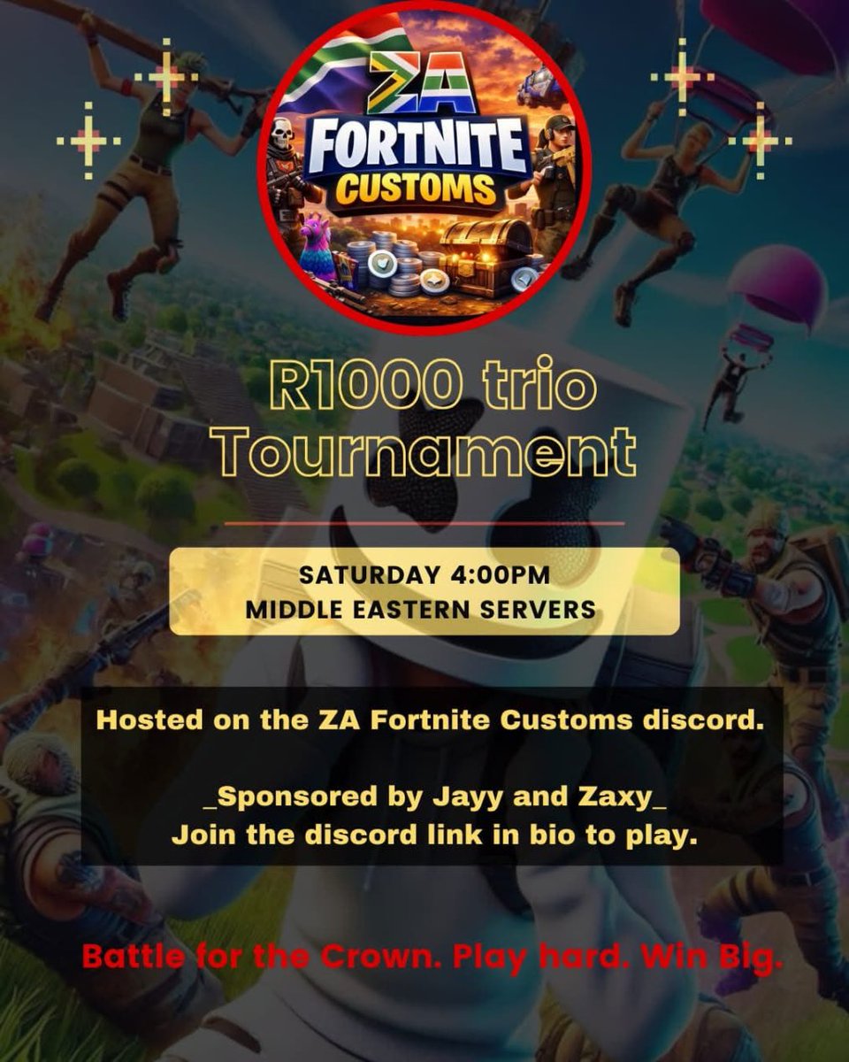 ZA FORTNITE CUSTOMS tweet media