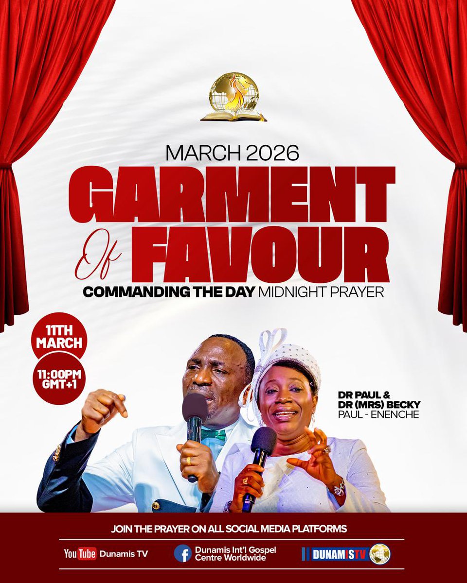 COMMANDING THE DAY — MIDNIGHT PRAYER🔥

MARCH; GARMENT OF FAVOUR👏🎉

We declare that the Lord is clothing His people with the Garment of Favour. What struggles could not produce, favour will bring effortlessly. Doors that once resisted you will open, and help will arise from
