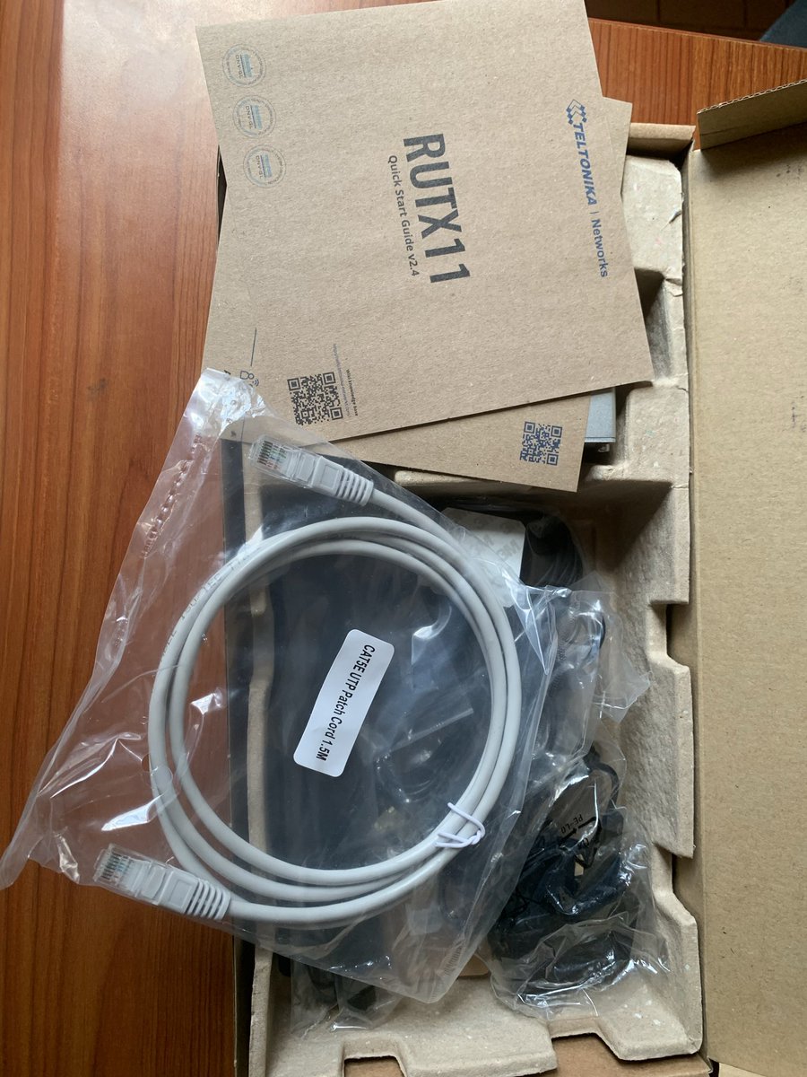 Enextwireless's tweet photo. Teltonika RUTX11 industrial router for sale at the best price.

🔹 Dual-SIM Failover for zero downtime
🔹 4G LTE Cat 6 speeds up to 300Mbps
🔹 Wave-2 WiFi &amp; Gigabit Ethernet
🔹 GNSS for real-time tracking
🔹 Rugged aluminum housing
 
Send a dm

#Teltonika #RUTX11 #IoT #Networking https://t.co/xiaDtp4CEz