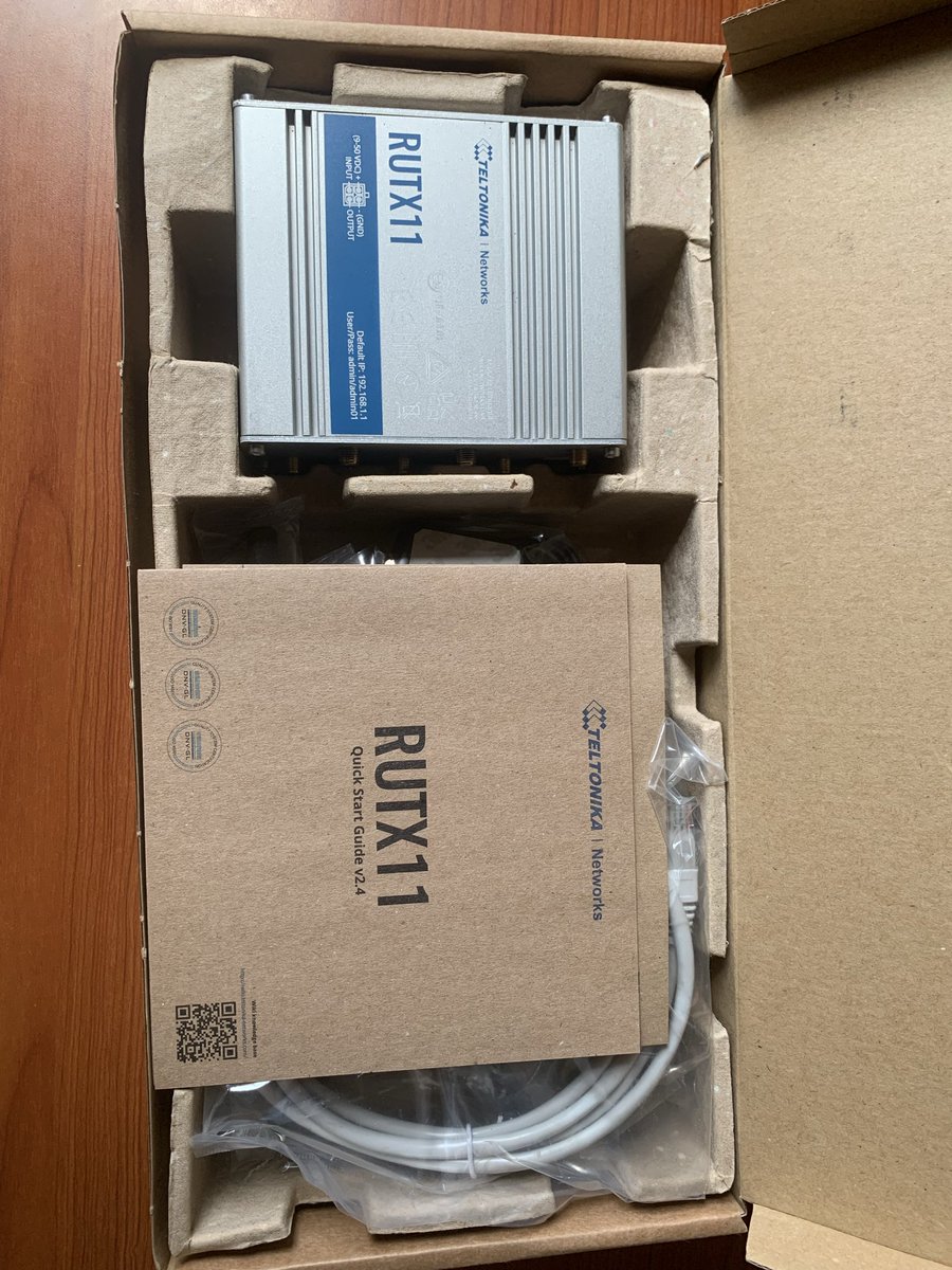 Enextwireless's tweet photo. Teltonika RUTX11 industrial router for sale at the best price.

🔹 Dual-SIM Failover for zero downtime
🔹 4G LTE Cat 6 speeds up to 300Mbps
🔹 Wave-2 WiFi &amp; Gigabit Ethernet
🔹 GNSS for real-time tracking
🔹 Rugged aluminum housing
 
Send a dm

#Teltonika #RUTX11 #IoT #Networking https://t.co/xiaDtp4CEz