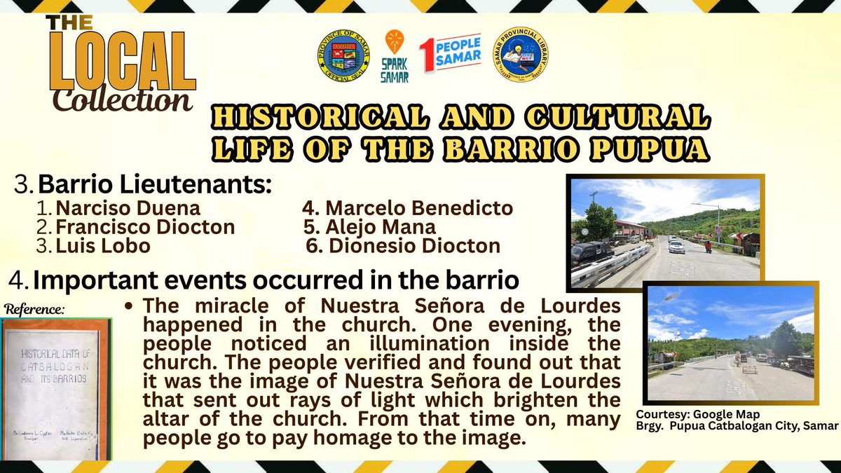 SamarLibrary's tweet photo. The first settlers who founded the barrio were the Diocton's, Guta's, Duena's, and Barongo's families, who came from various sections of the surrounding neighborhood.

#SamarProvincialLibrarySPL
#ReadLearnCreate
#SerbisyoItAmonProdukto
#OnePeopleOneSamar 
#TheLocalCollection https://t.co/HJyQ1bwsSM