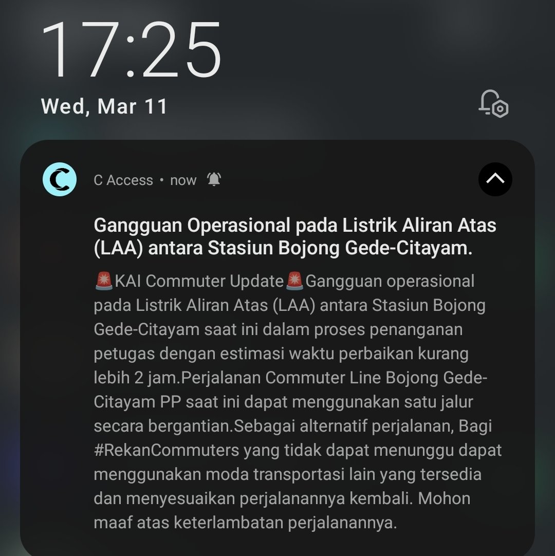 jfwahab's tweet photo. @CommuterLine Sabar guys, 2 jam lagi kelar @commu https://t.co/77v1FMjsaK