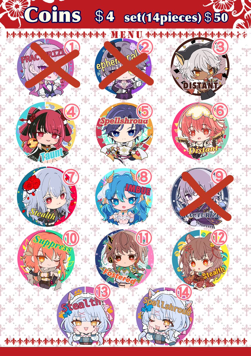 Currently, I have the following items for sale. 
International shipping is also available.

Please contact me via DM😉