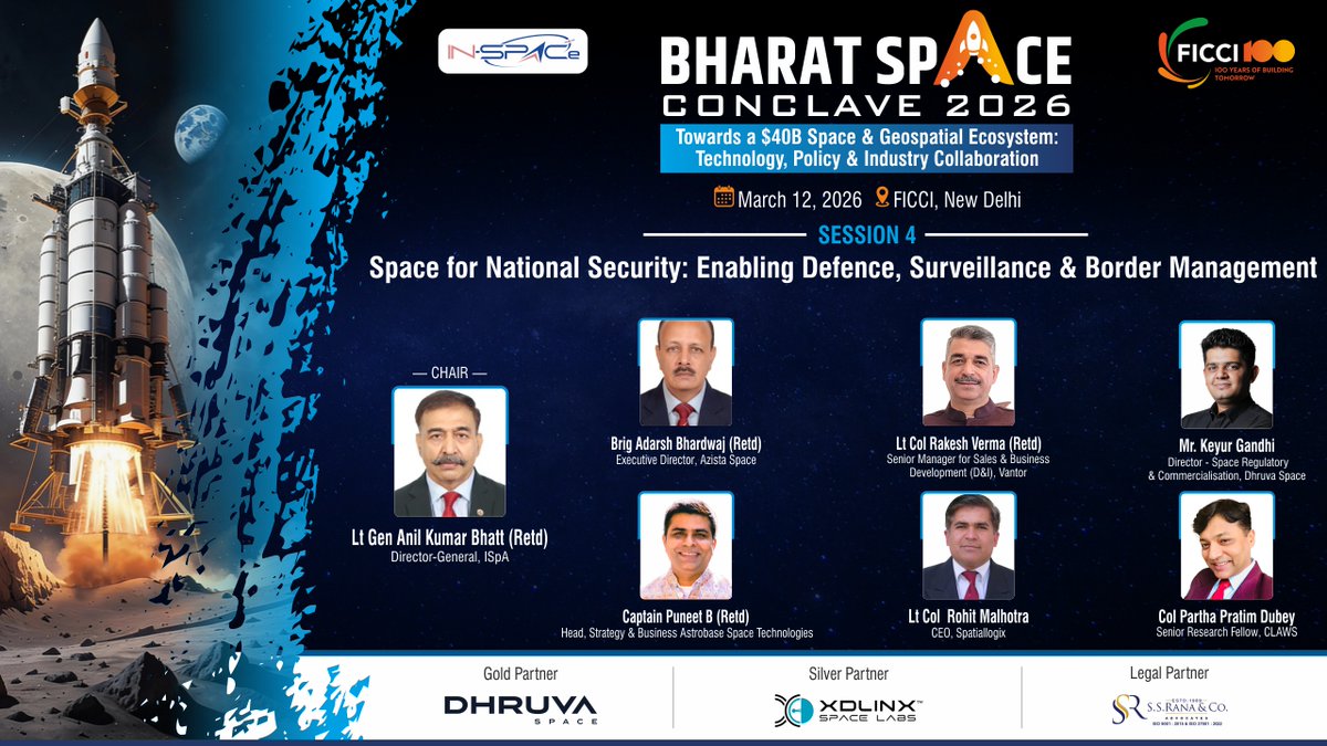 Join us for Bharat Space Conclave 2026 on 12 March 2026 at Federation House, New Delhi for the session on Space for National Security: Enabling Defence, Surveillance &amp; Border Management.
The session will explore the growing role of space technologies in strengthening national