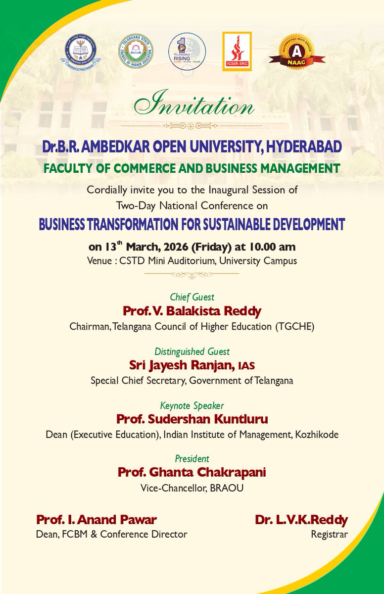 Dr. B. R. Ambedkar Open University tweet media