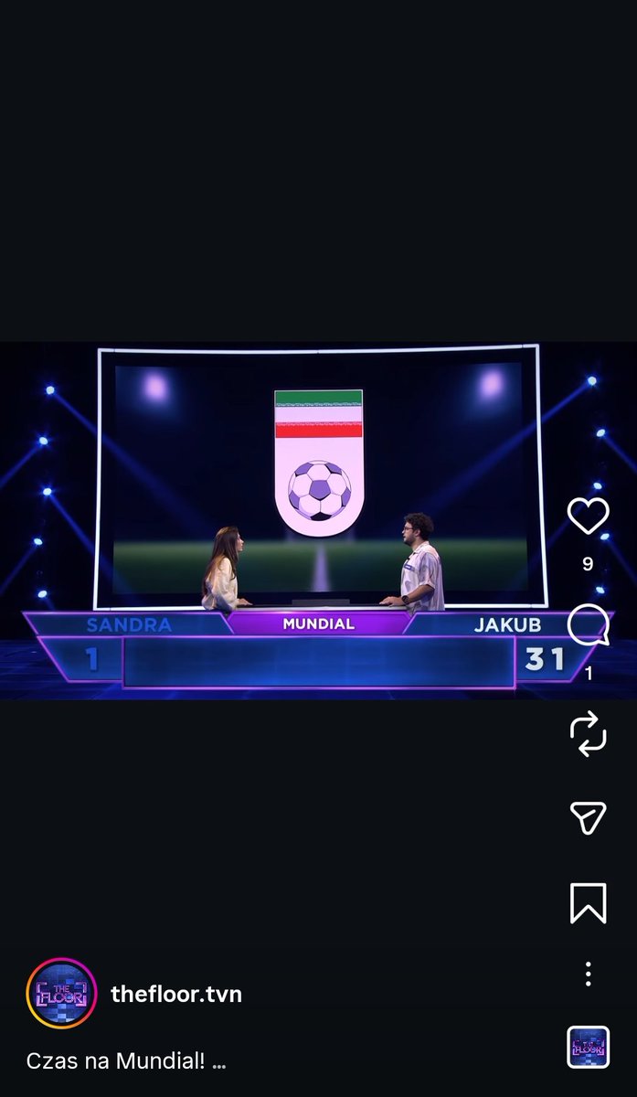 PiIranie's tweet photo. Dzięki The Floor za wspomnienie w kategorii mundial #TheFloor #Mundial #TVN #Iran #TeamMelli https://t.co/LRbUPo9IAz