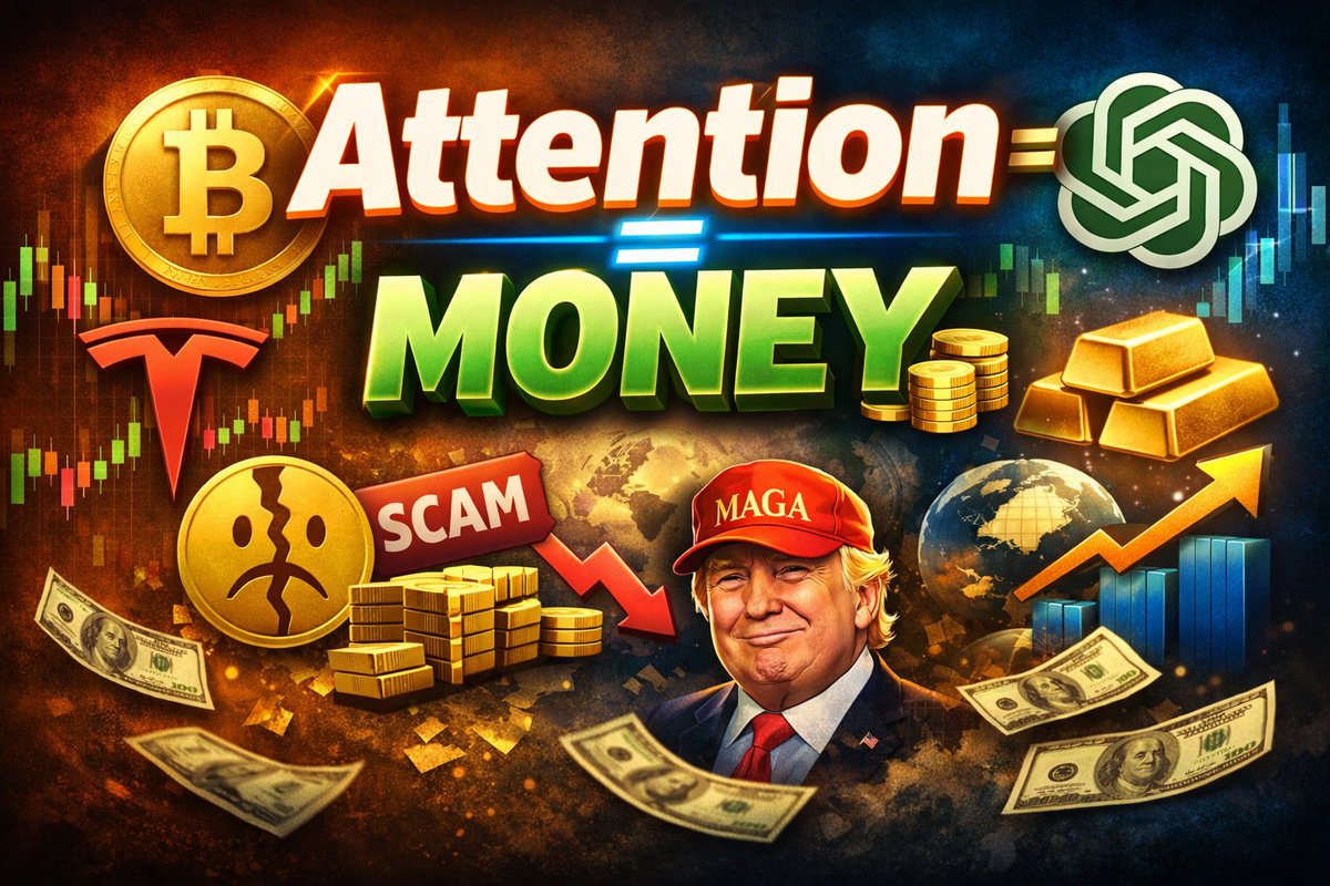 Attention = Money

When people start paying attention to something, its value often increases.

Examples from the real world:

• Bitcoin (2011–2021)
When very few people knew about Bitcoin in the early 2010s, it was worth almost nothing. As global attention grew from investors,
