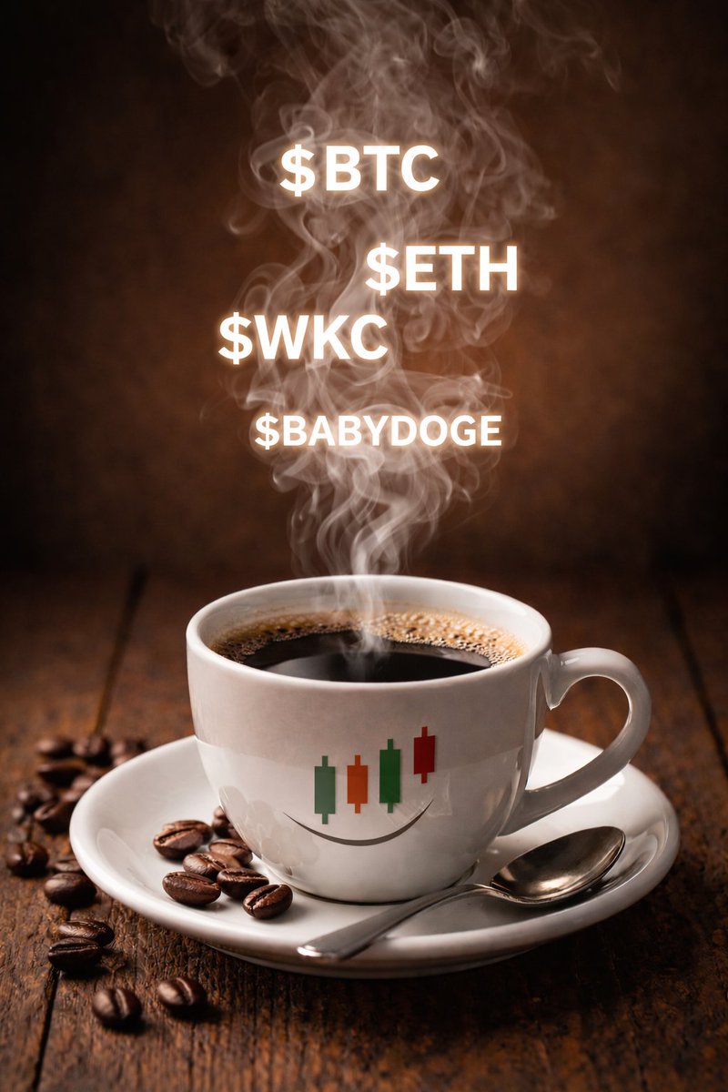 BProphesy45424's tweet image. GM Crypto Community ☕
Coffee is hot.
Charts are open.
The market is about to tell a story.
Are you ready to read it?
#Crypto #Bitcoin #CryptoX #CryptoCommunity #BabyDogeCoin 
#WKC #Eth