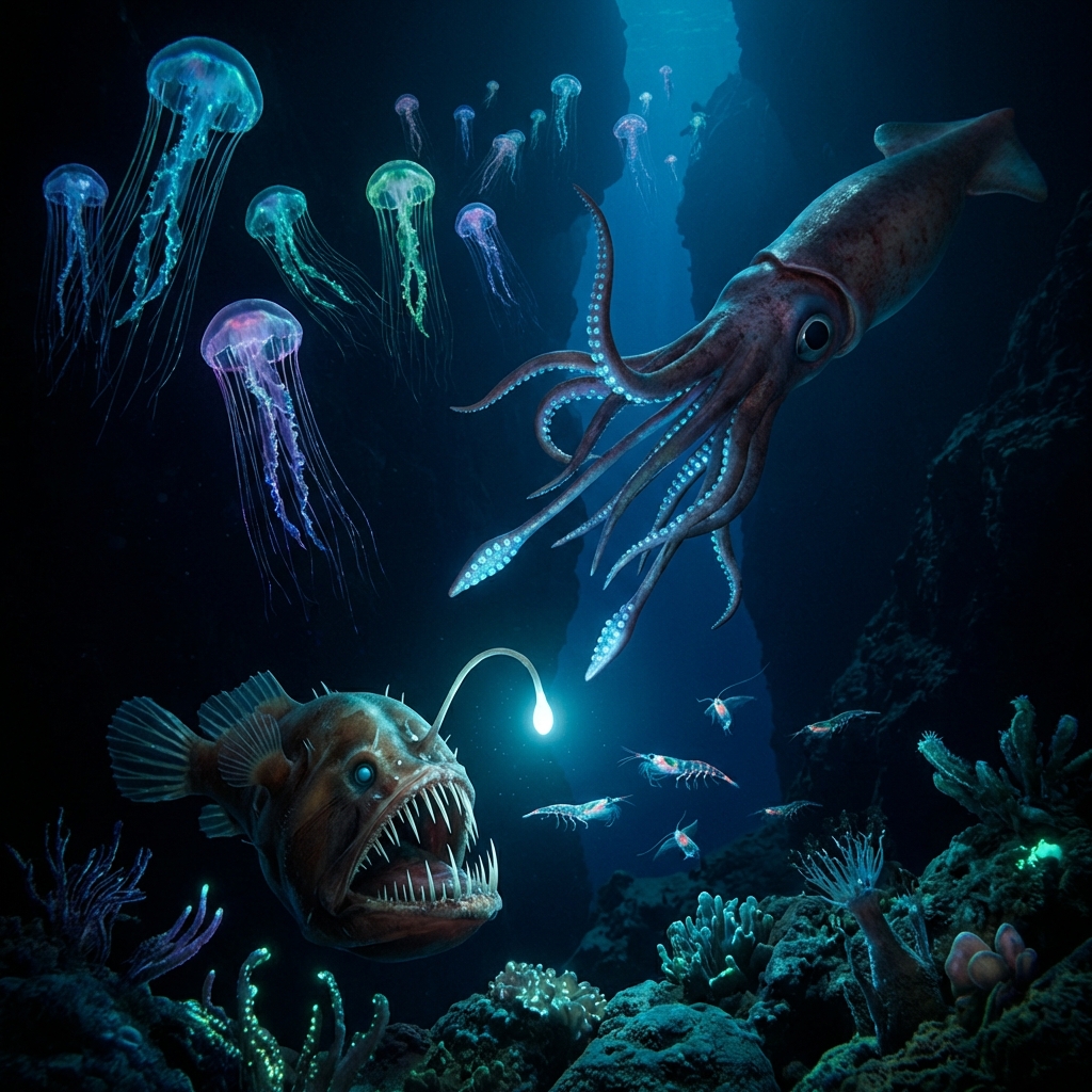 hyperboy727's tweet photo. 🌊 THE DEEP SEA is MORE ALIEN than OUTER SPACE itself 🔥

Creatures that GLOW in ETERNAL darkness...
Pressure that would CRUSH you INSTANTLY...
MONSTERS lurking where sunlight NEVER reaches 😱

We know MORE about Mars than the ocean floor 👀 https://t.co/kbvKbg8Wfq