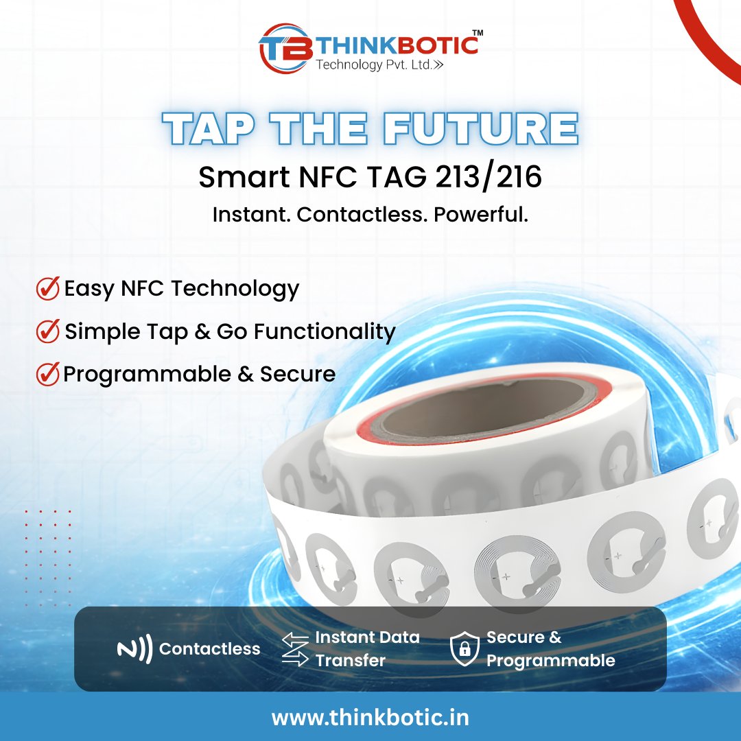 thinkbotic14760's tweet image. Tap the Future with Smart NFC TAG 213/216 🚀

Instant, contactless &amp;amp; secure data transfer with simple Tap &amp;amp; Go technology. Perfect for smart access, digital sharing, and automation.

🌐 thinkbotic.in

#Thinkbotic #NFCTag #ContactlessTech #SmartTechnology