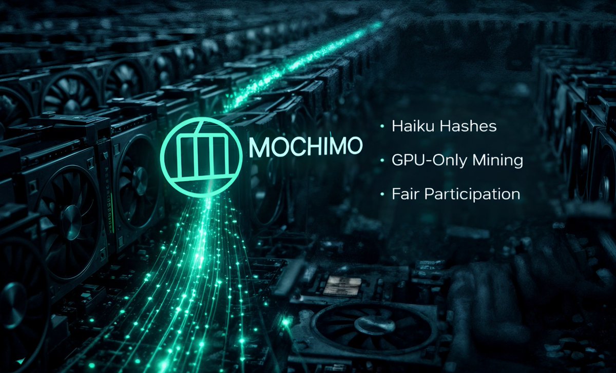 nathanmencoba's tweet image. Mochimo is the first quantum resistant cryptocurrency built around fairness in mining.

With Haiku hashing and GPU-only mining, the network avoids ASIC domination and keeps participation open to more people. 

Security grows when decentralization is real.

#Mochimo #GPUmining