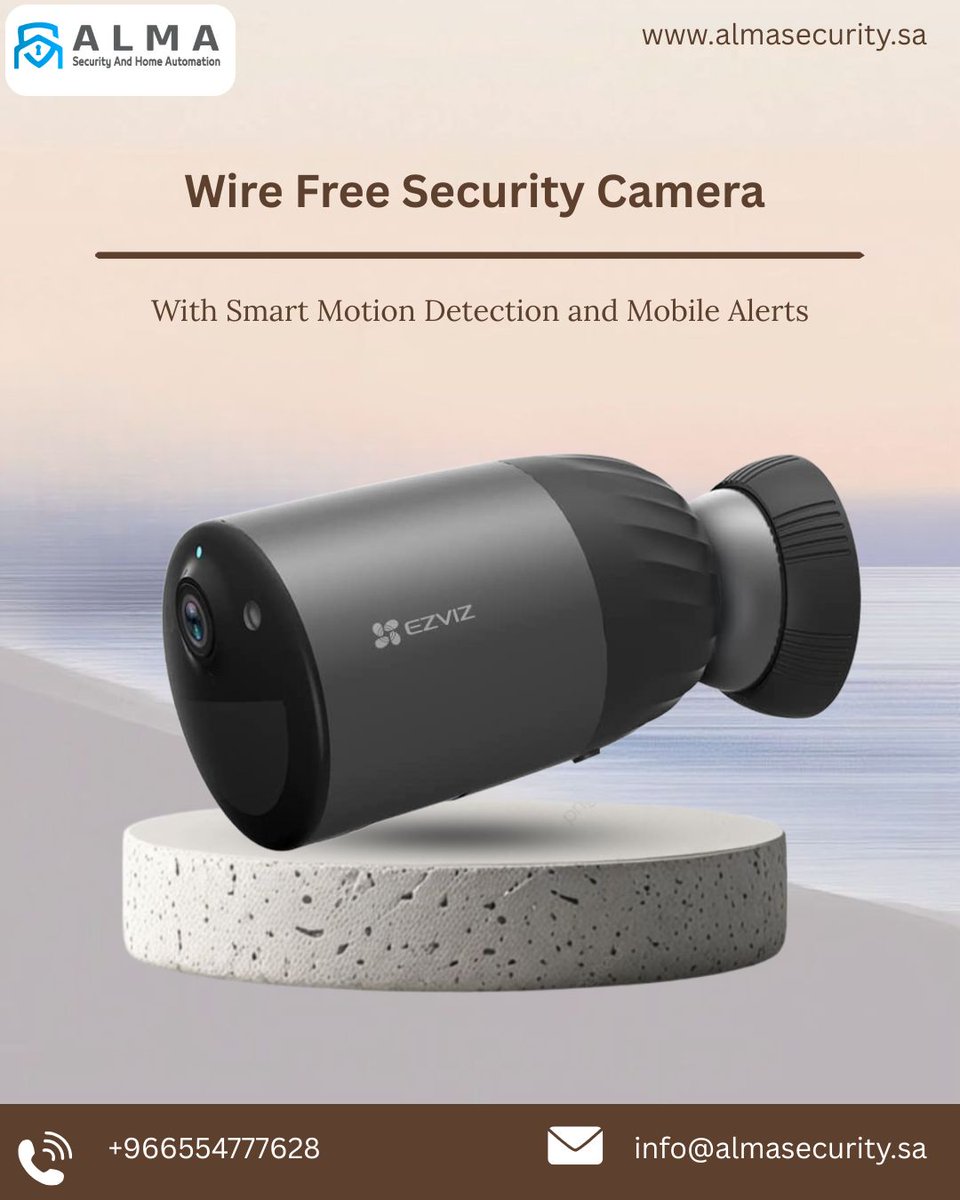ALMASAFETY1's tweet image. Stay Secure with Our Wire-Free Security Camera
Protect your home or business with the latest wire-free security camera from ALMA Security. 
🌐 almasecurity.sa
#SecurityCamera #HomeSecurity #WirelessCamera #SmartHome #Surveillance #ALMASecurity #SafetyFirst