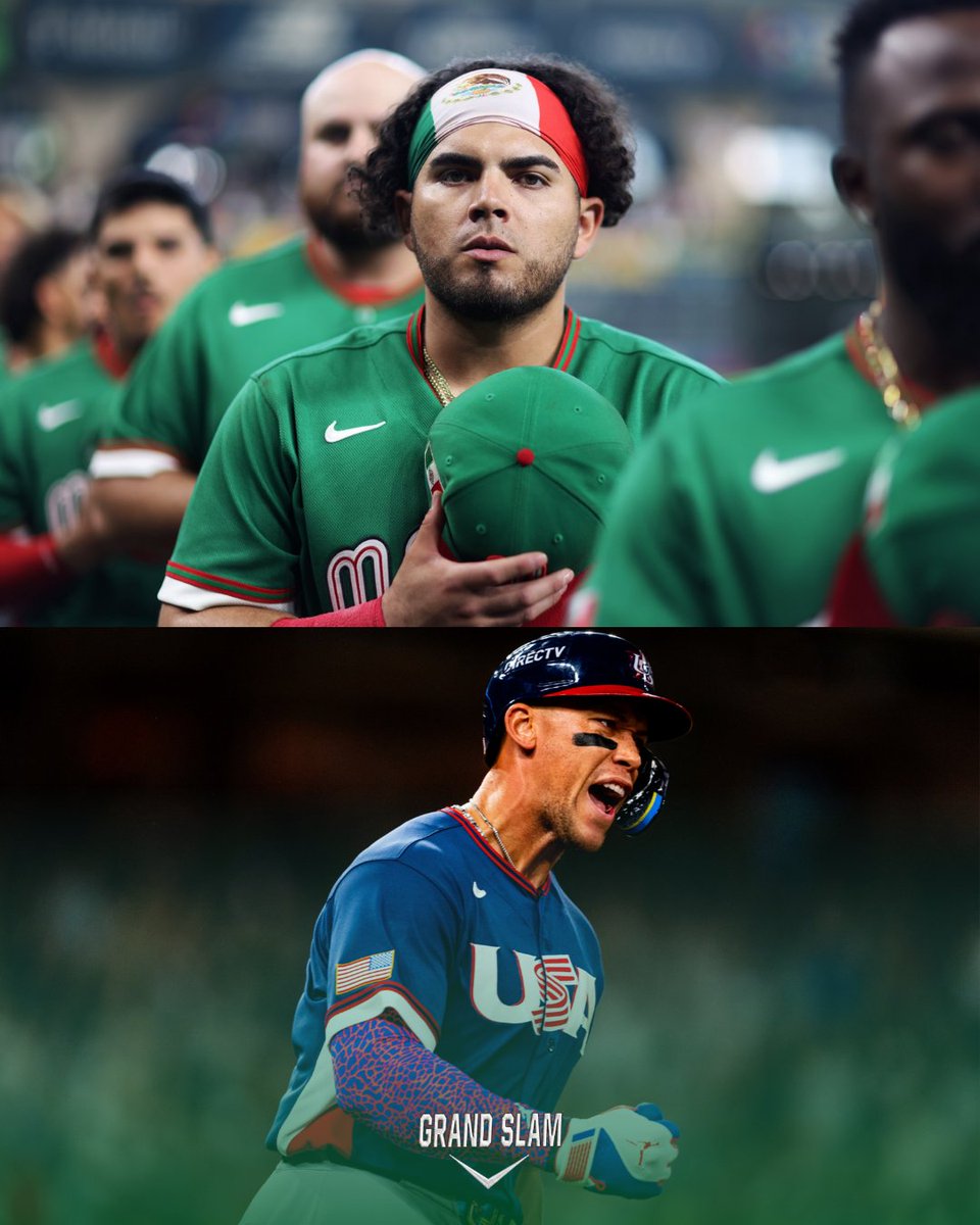 grandslammex's tweet photo. ¡MÉXICO PUEDE TOMAR REVANCHA Y ELIMINAR A ESTADOS UNIDOS MAÑANA!🔥🇲🇽🇺🇸

Si @MexicoBeis vence a Italia con cualquiera de estos marcadores:
1-0, 2-1, 3-0, 3-1, 3-2, 4-0, 4-1, 4-2 o 4-3.

👉Estados Unidos quedaría ELIMINADO.❌🇺🇸

#WorldBaseballClassic | #EsMiSangre🩸 https://t.co/ZiZeKfIFSK