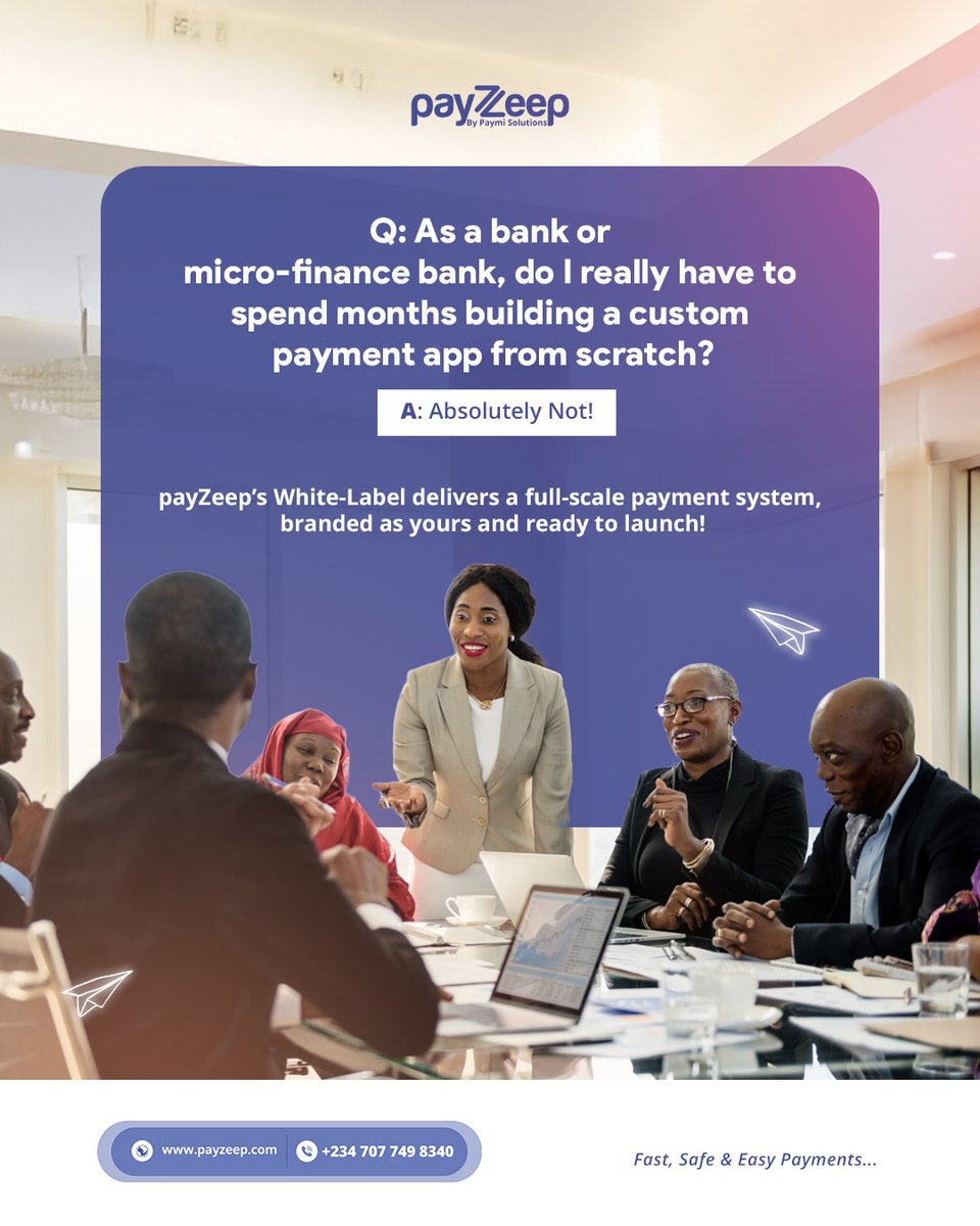 payzeepng's tweet image. Ready to launch your own branded payment portal? DM us “WHITE LABEL” to get started today.

#WhiteLabelPayments #PaymentGateway #Fintech #SaaS #BrandBuilding